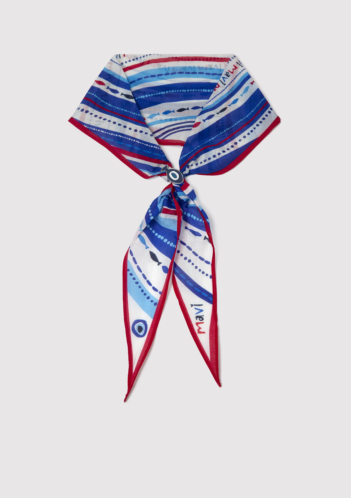 Mavi Nazar Boncuğu Detaylı Bandana görsel 2
