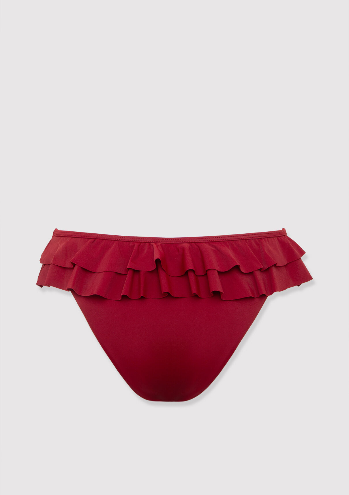 Mavi Fırfırlı Kırmızı Bikini Altı görsel 6