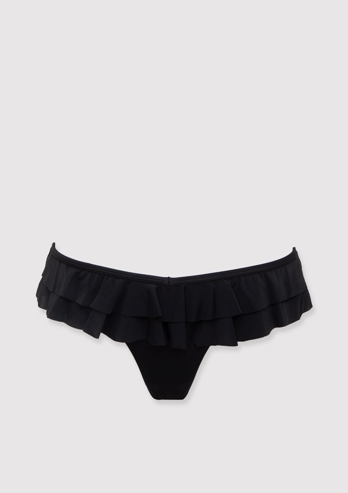 Mavi Fırfırlı Siyah Bikini Altı görsel 5