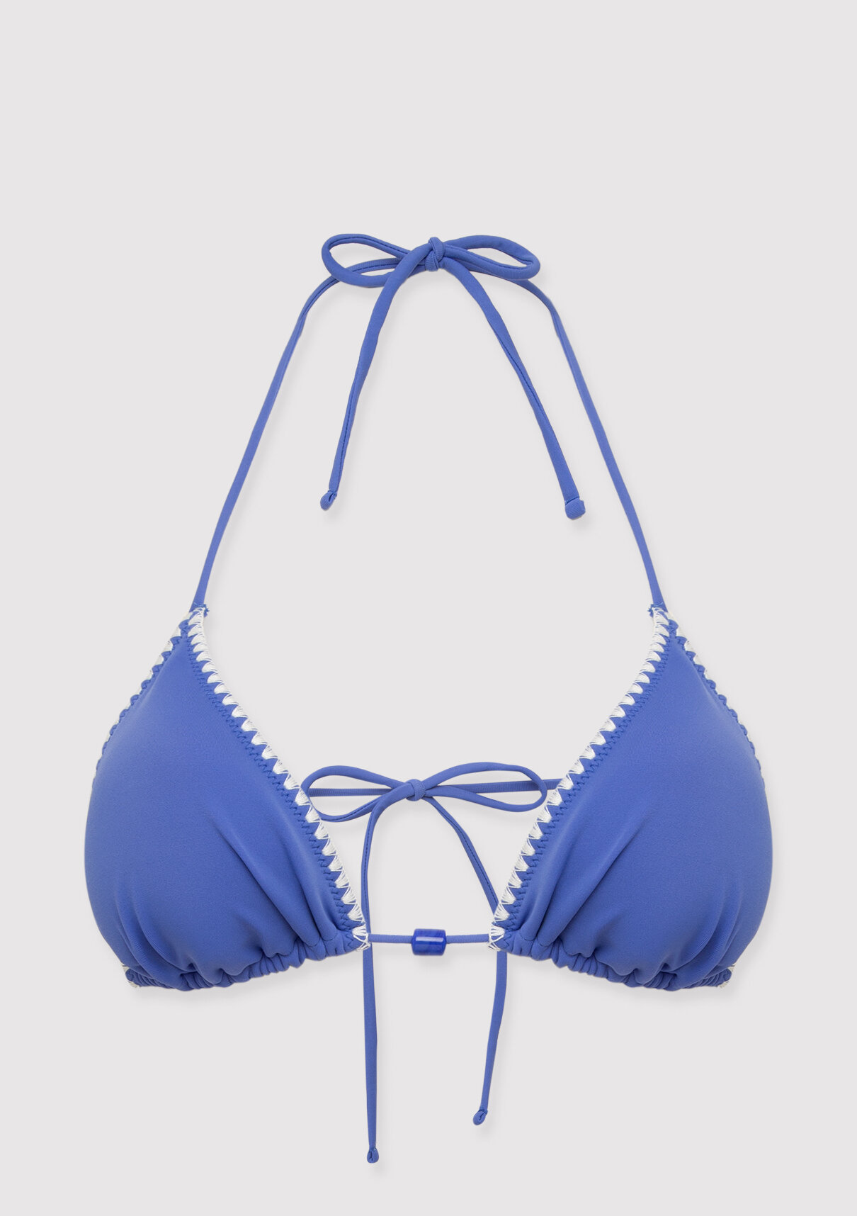Mavi Boncuk Detaylı Üçgen Bikini Üstü görsel 6