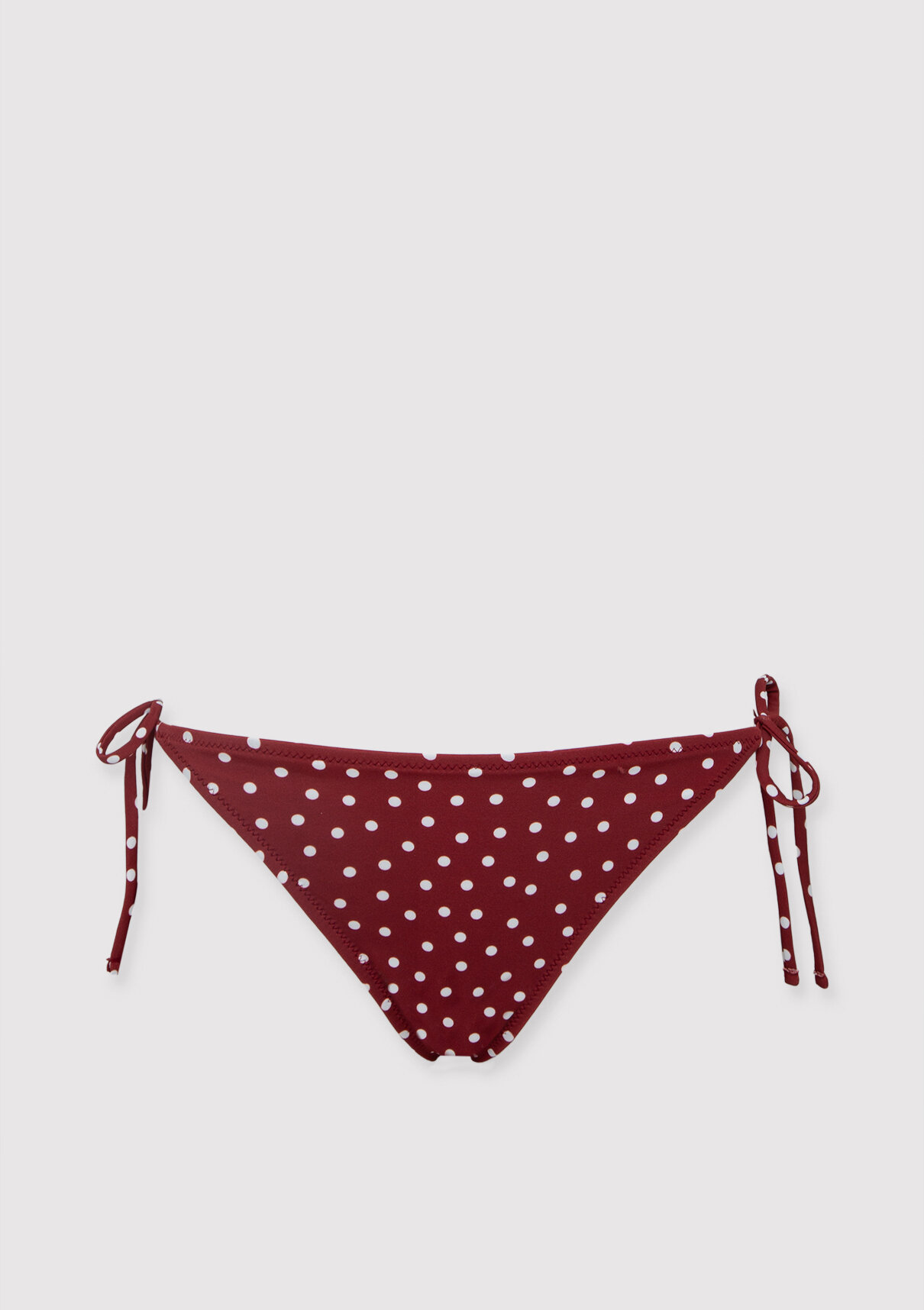 Mavi Puantiye desenli Kırmızı Bikini Altı görsel 5