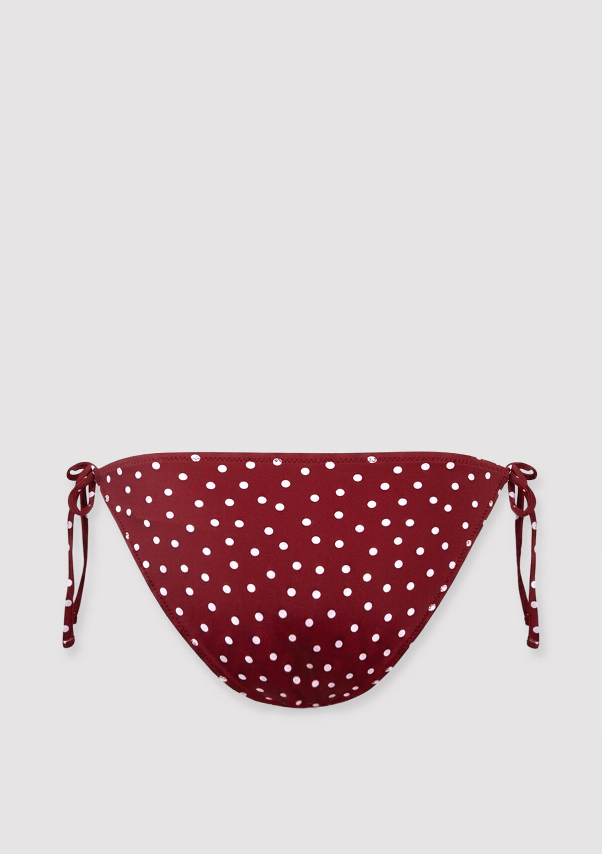 Mavi Puantiye desenli Kırmızı Bikini Altı görsel 6