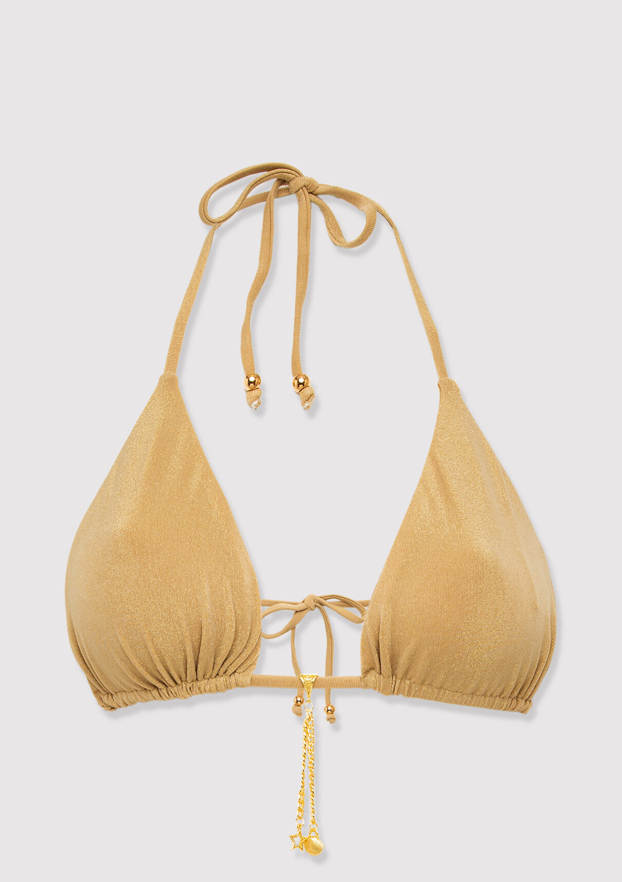 Mavi Altın Rengi Bikini Üstü görsel 5