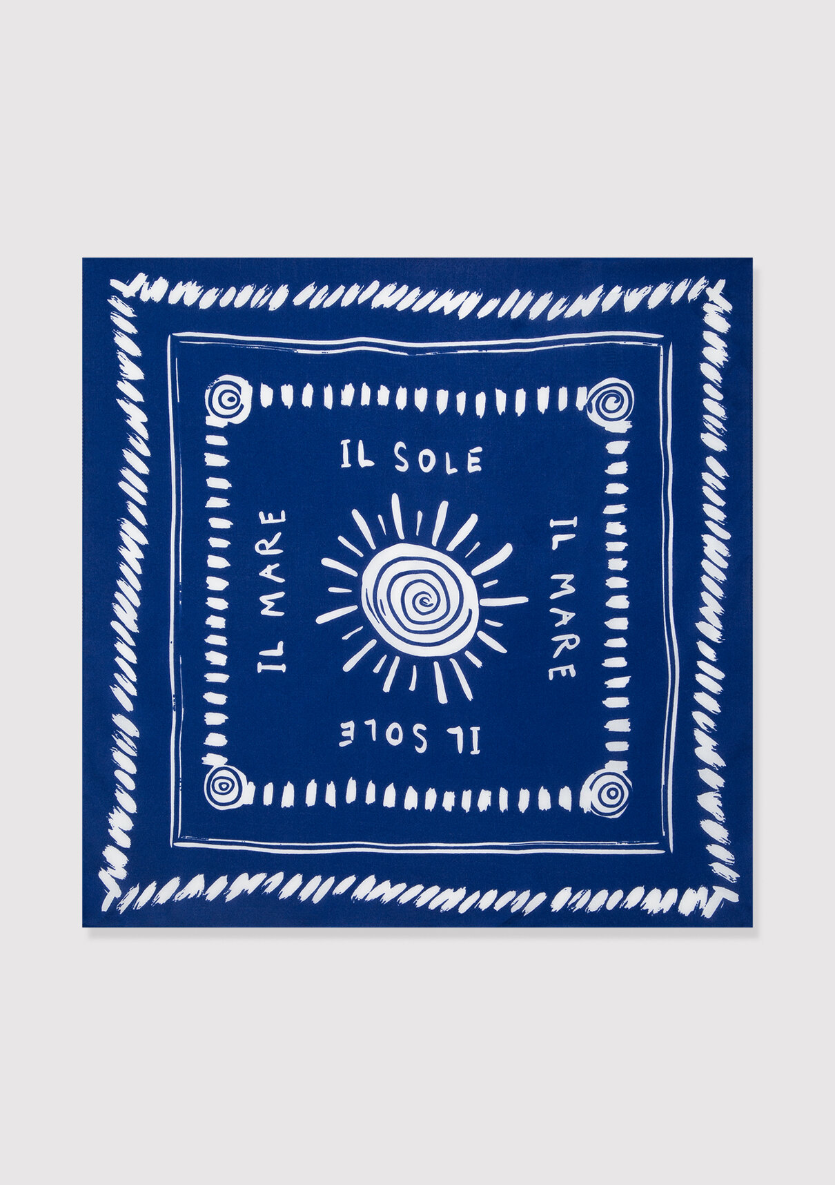 Mavi IL Sole Baskılı Lacivert Bandana görsel 4
