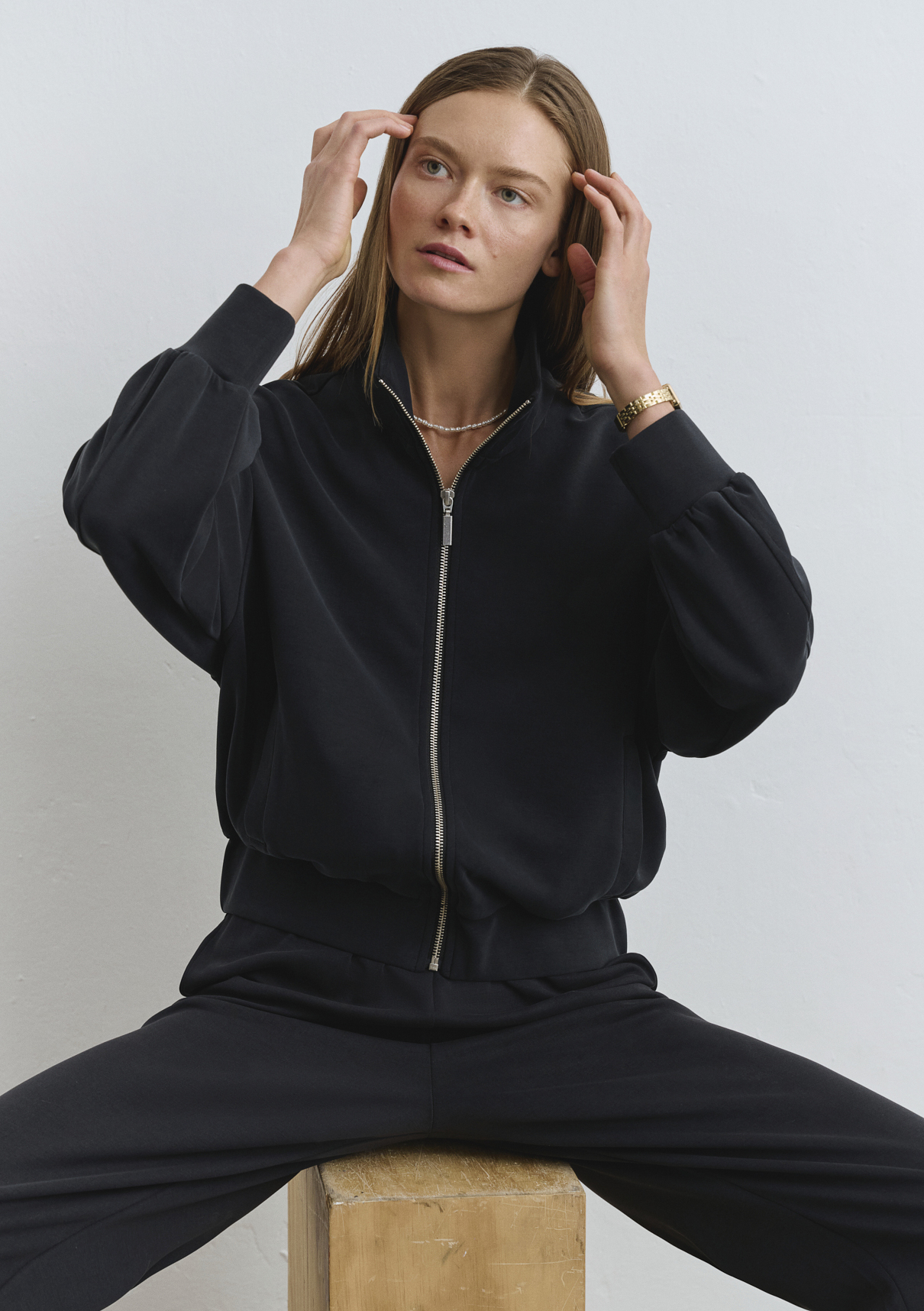 Mavi Siyah (TENCEL™) Modal Karışımlı Sweatshirt görsel 2