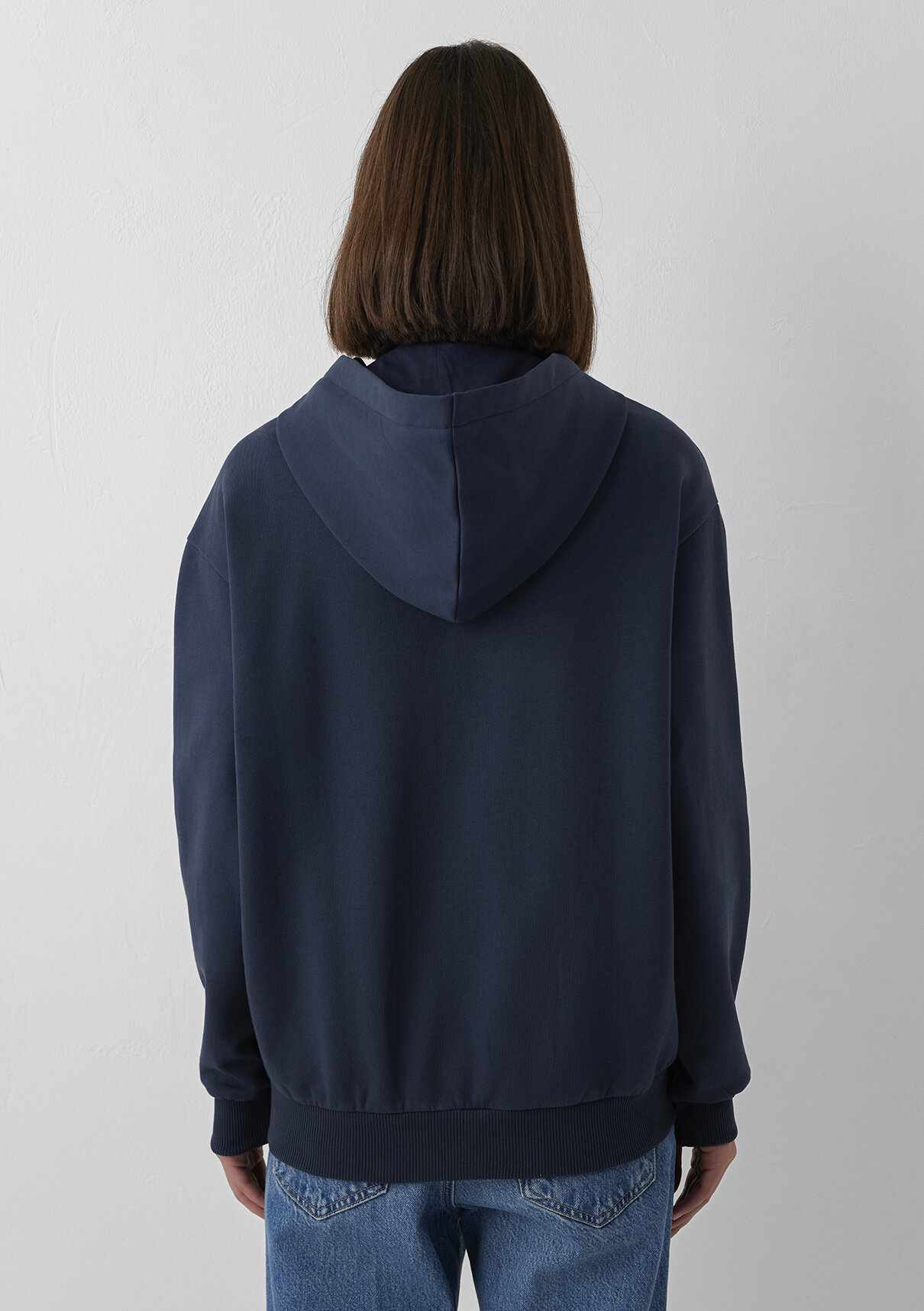 Mavi Kapüşonlu Lacivert Sweatshirt görsel 5