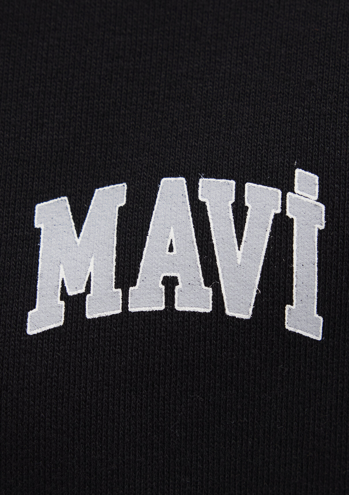 Mavi Logo Baskılı Kapüşonlu Fermuarlı Siyah Sweatshirt görsel 7