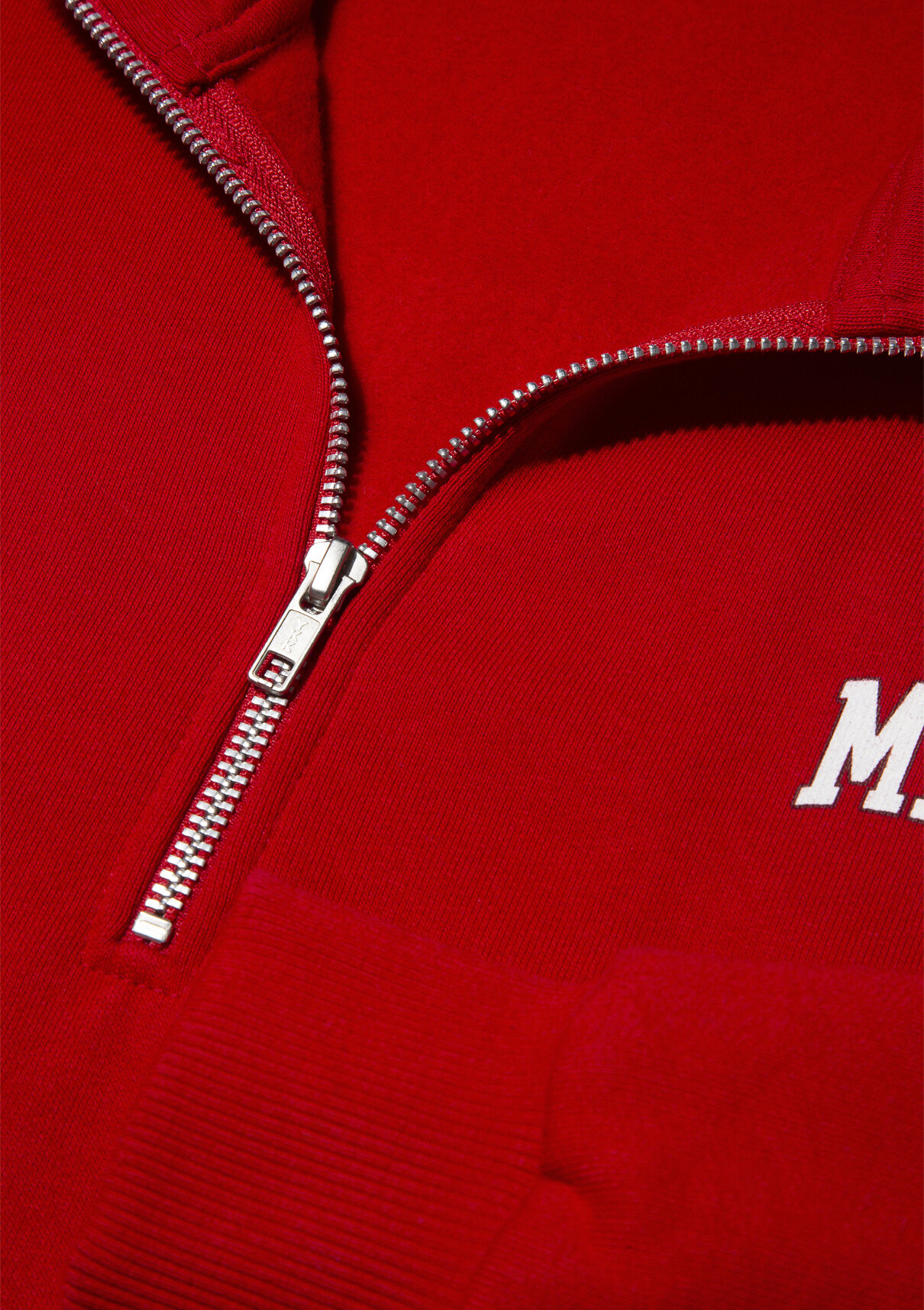 Mavi Logo Baskılı Yarı Fermuarlı Kırmızı Sweatshirt görsel 6