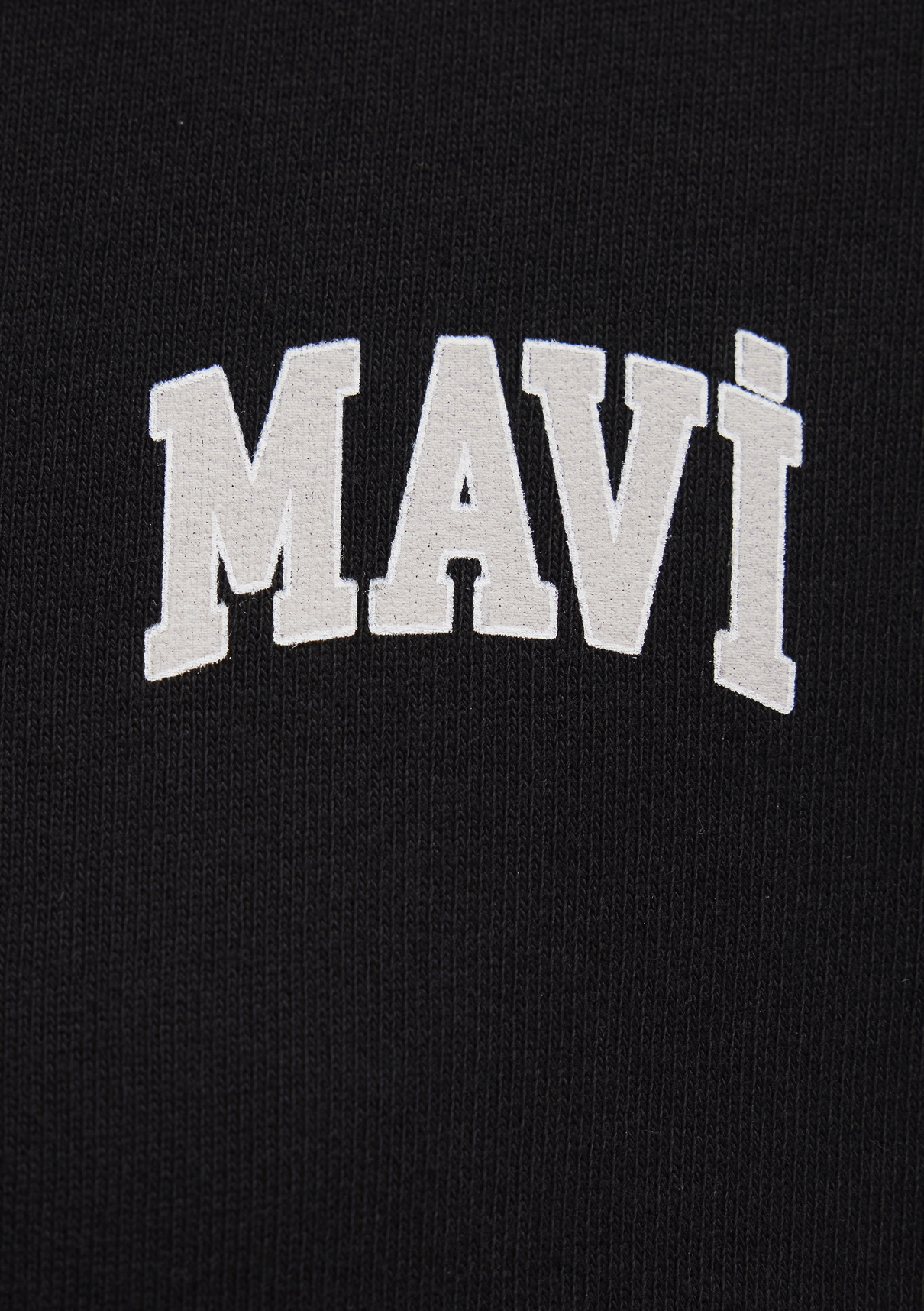 Mavi Logo Baskılı Yarı Fermuarlı Siyah Sweatshirt görsel 6