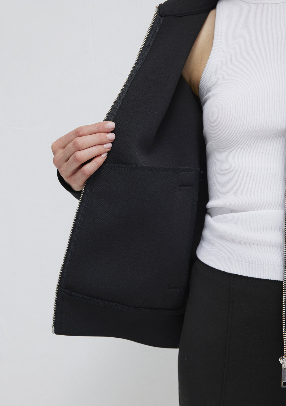 Mavi Sporty Lux Fermuarlı Siyah Sweatshirt görsel 8