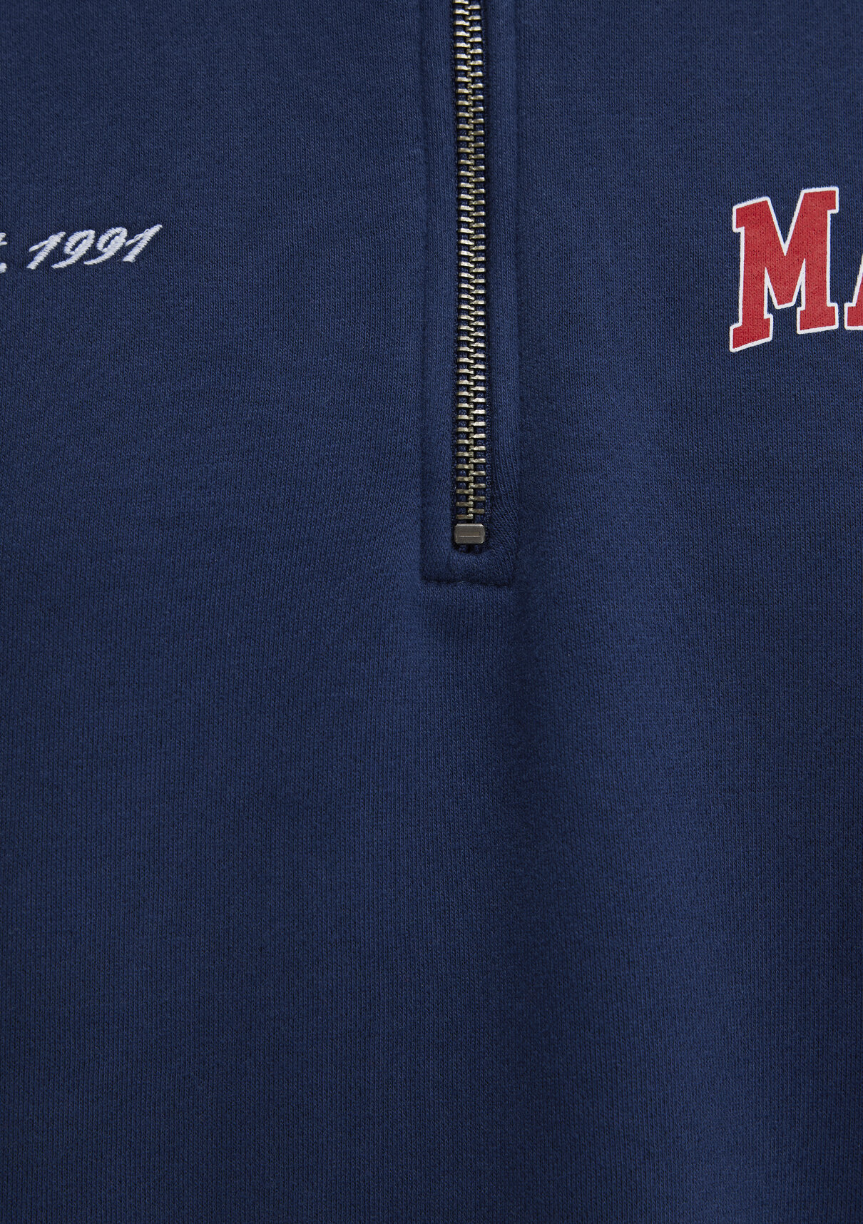 Mavi Logo Baskılı Yarı Fermuarlı Lacivert Sweatshirt görsel 8