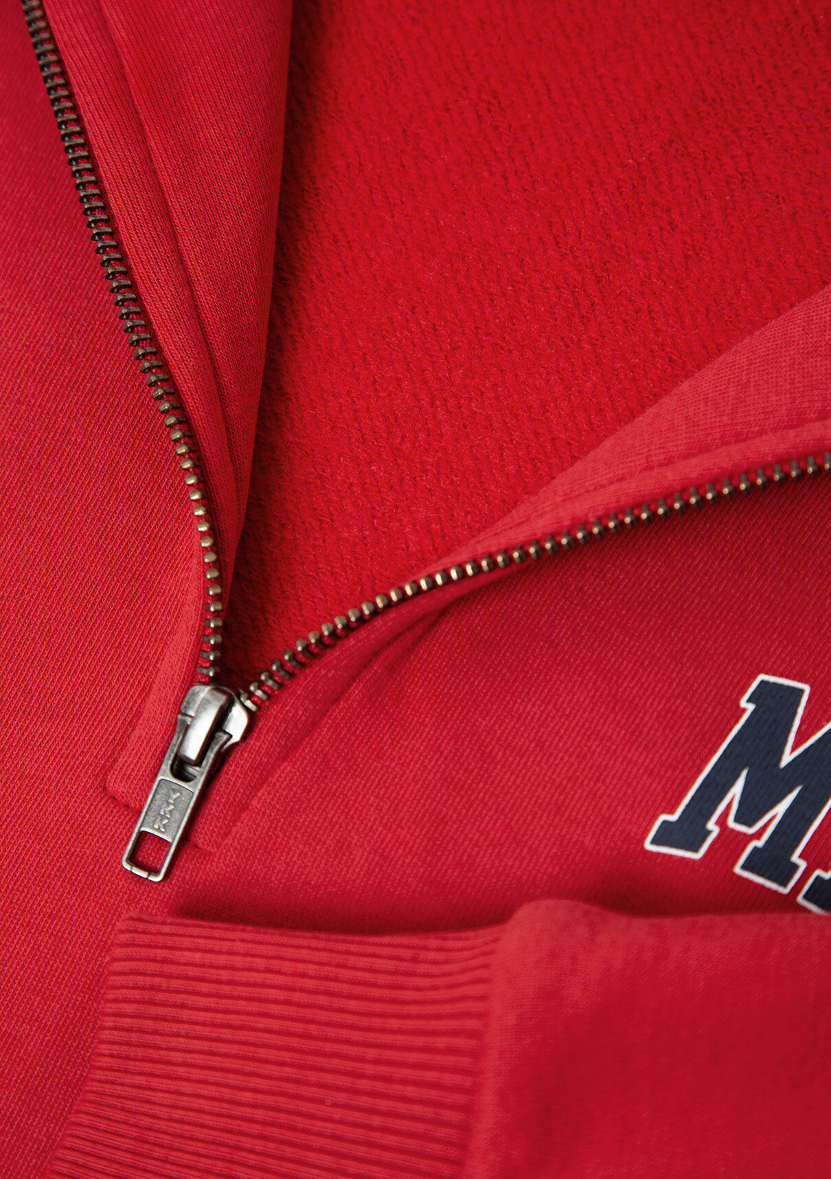 Mavi Logo Yarı Fermuarlı Kırmızı Sweatshirt görsel 7