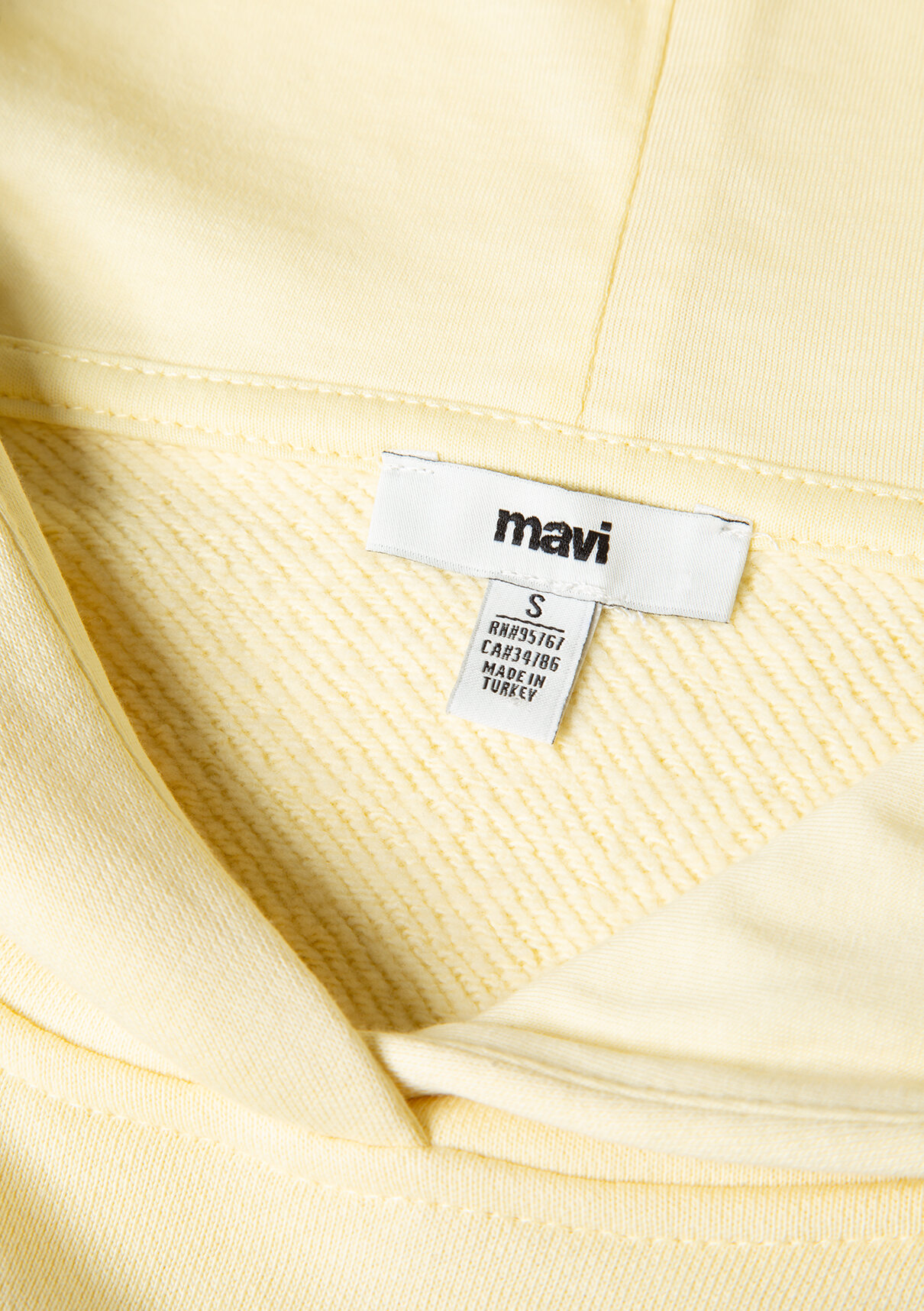 Mavi Kapüşonlu Sarı Sweatshirt görsel 8
