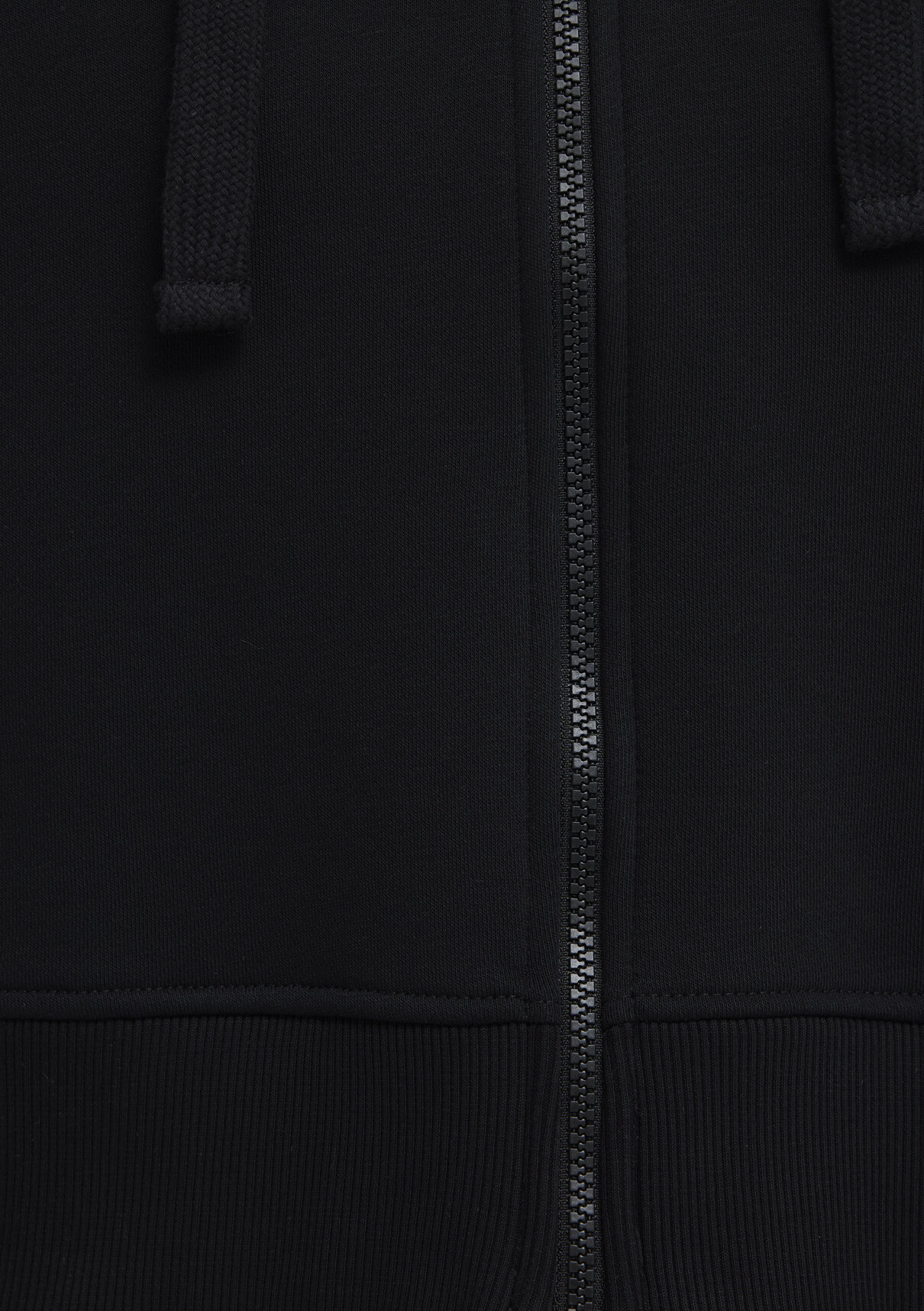Mavi Kapüşonlu Siyah Basic Crop Sweatshirt görsel 8