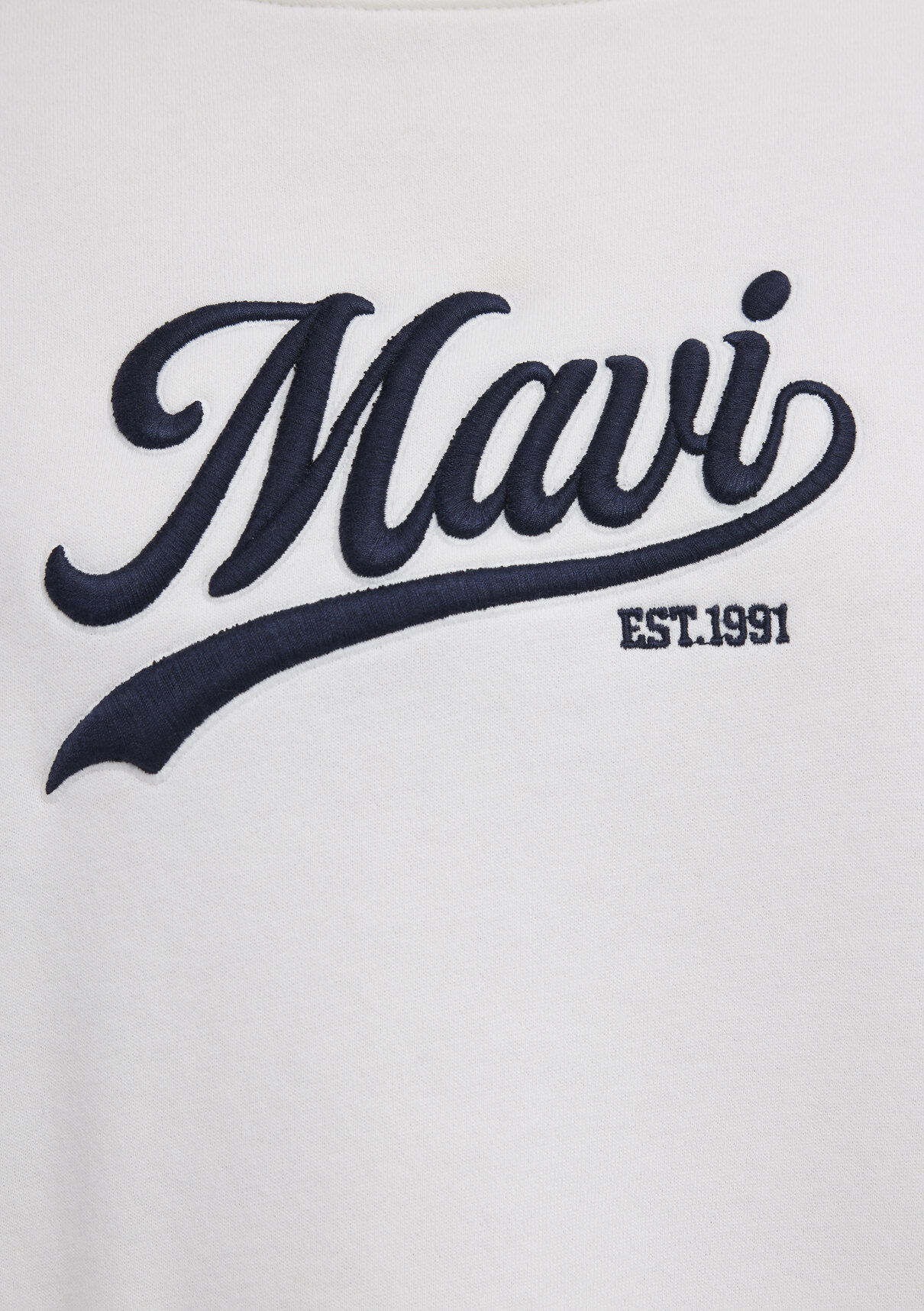 Mavi Logo Baskılı Ekru Sweatshirt görsel 8