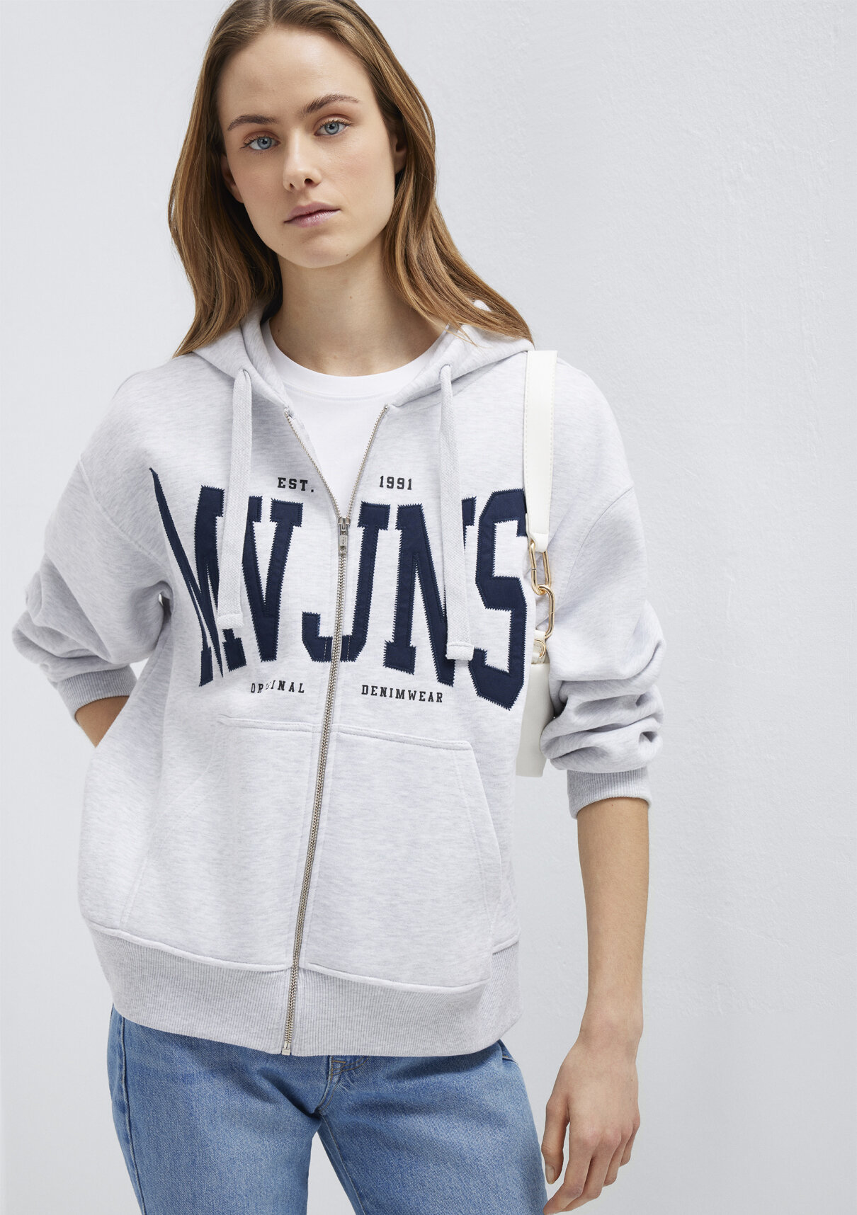 Mavi MVJNS Logo Gri Sweatshirt görsel 2