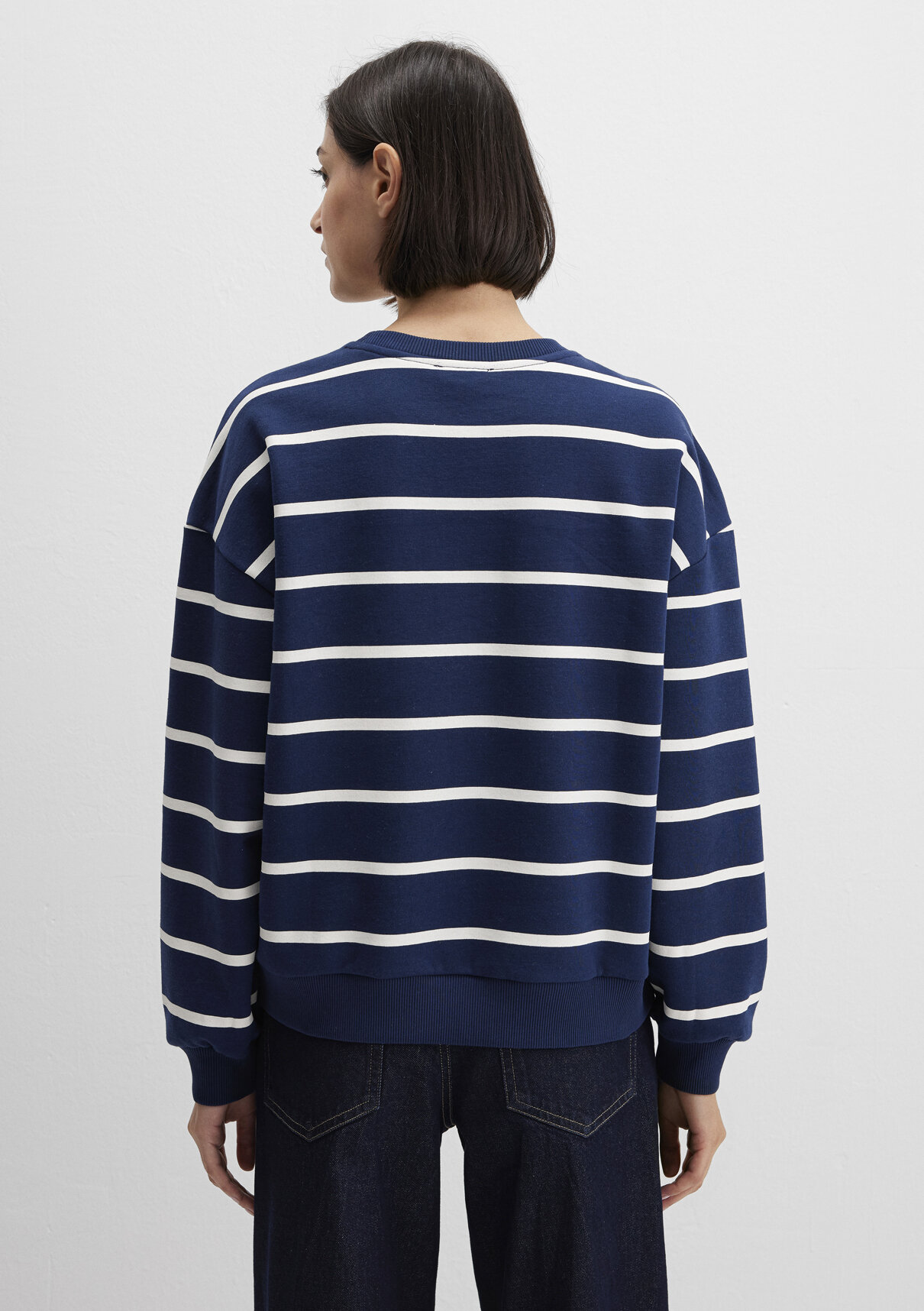 Mavi Çizgili Lacivert Sweatshirt görsel 4
