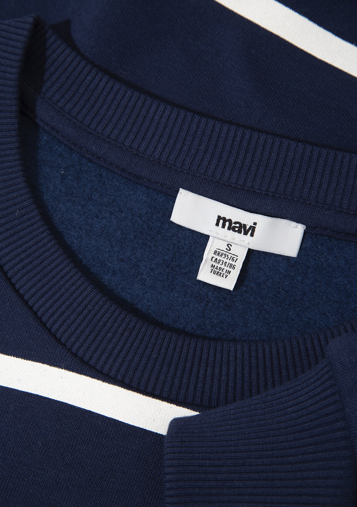 Mavi Çizgili Lacivert Sweatshirt görsel 7