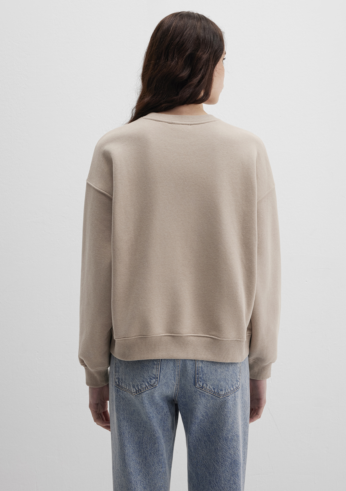 Mavi Logo Baskılı Bej Sweatshirt görsel 4