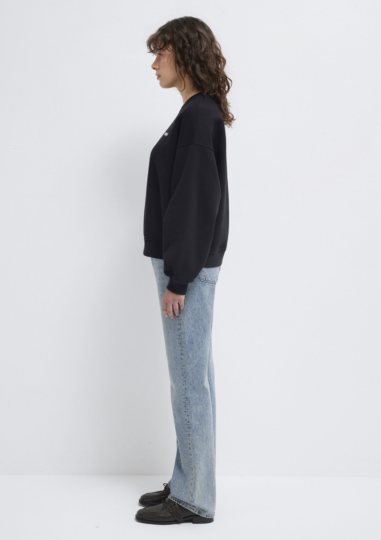 Mavi Logo Baskılı Siyah Sweatshirt görsel 5