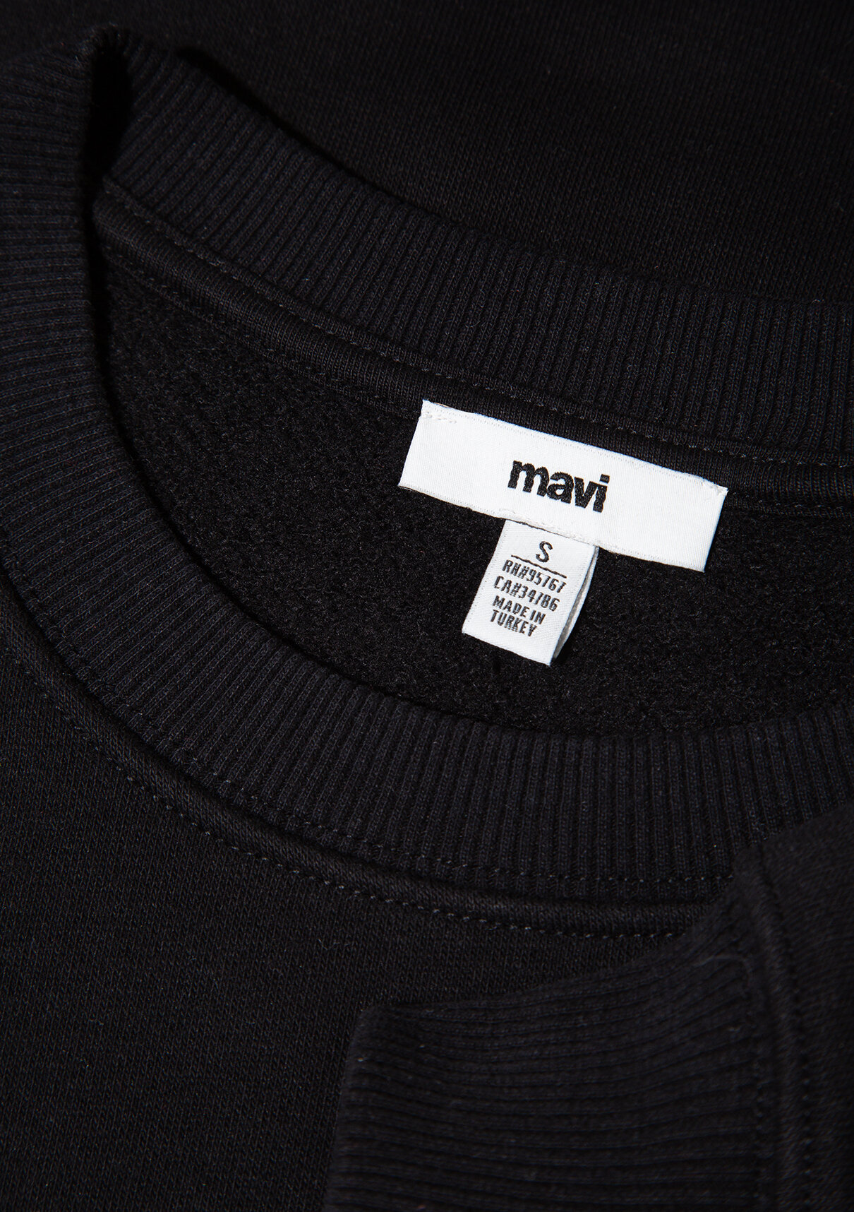 Mavi Logo Baskılı Siyah Sweatshirt görsel 8