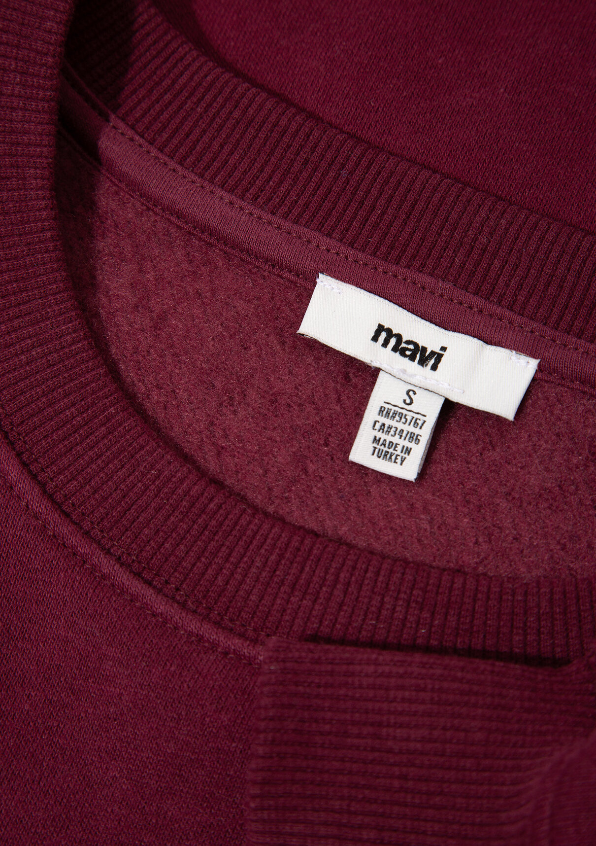 Mavi Logo Baskılı Bordo Sweatshirt görsel 8