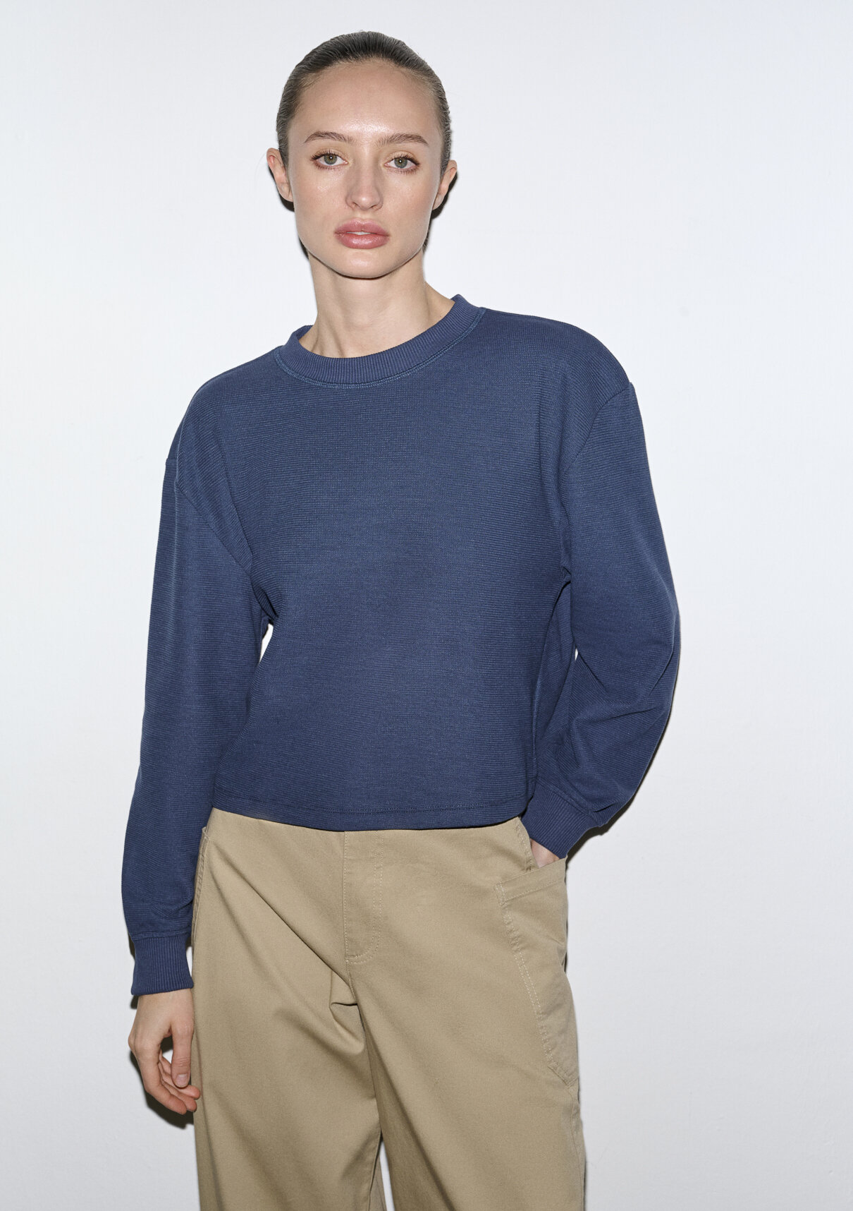 Mavi Bisiklet Yaka Lacivert Sweatshirt