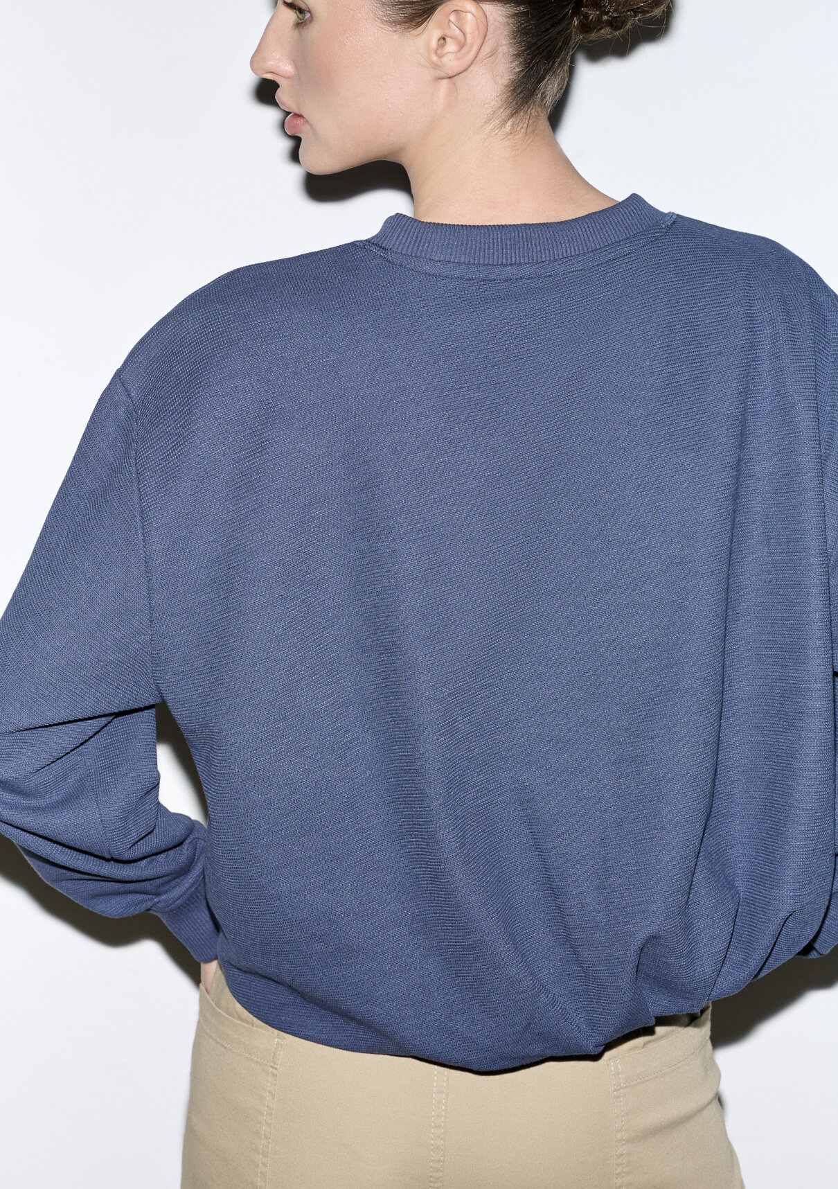 Mavi Bisiklet Yaka Lacivert Sweatshirt görsel 3