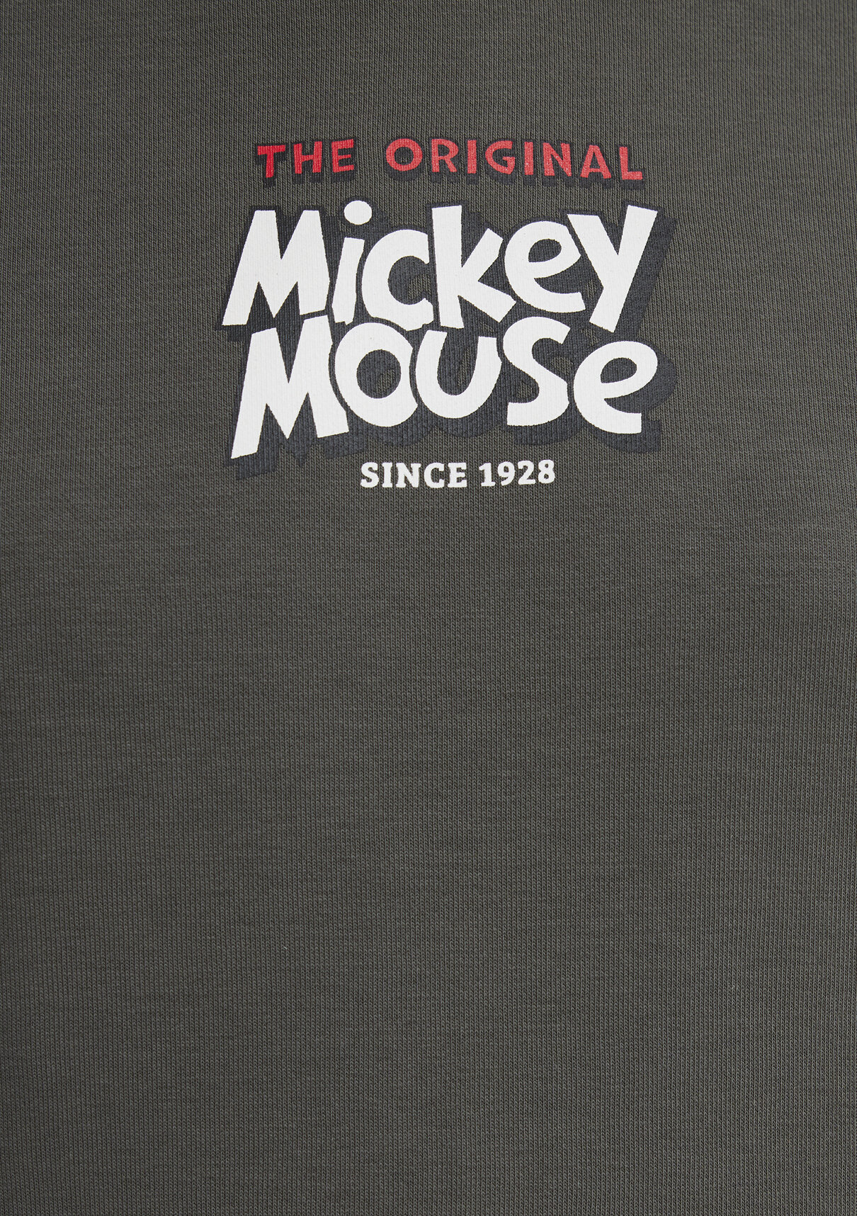 Mavi Mickey Mouse Sırt Baskılı Haki Sweatshirt görsel 8