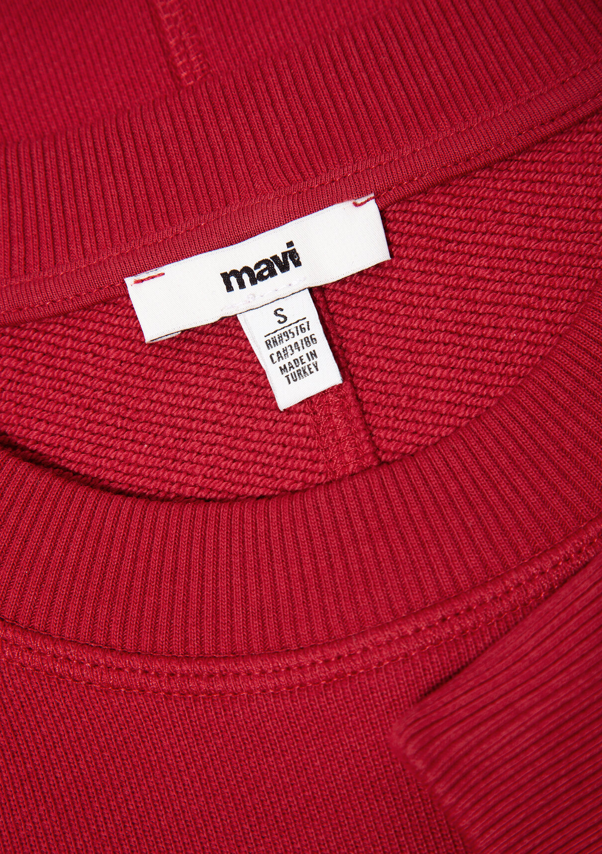 Mavi Denim Baskılı Kırmızı Sweatshirt görsel 8