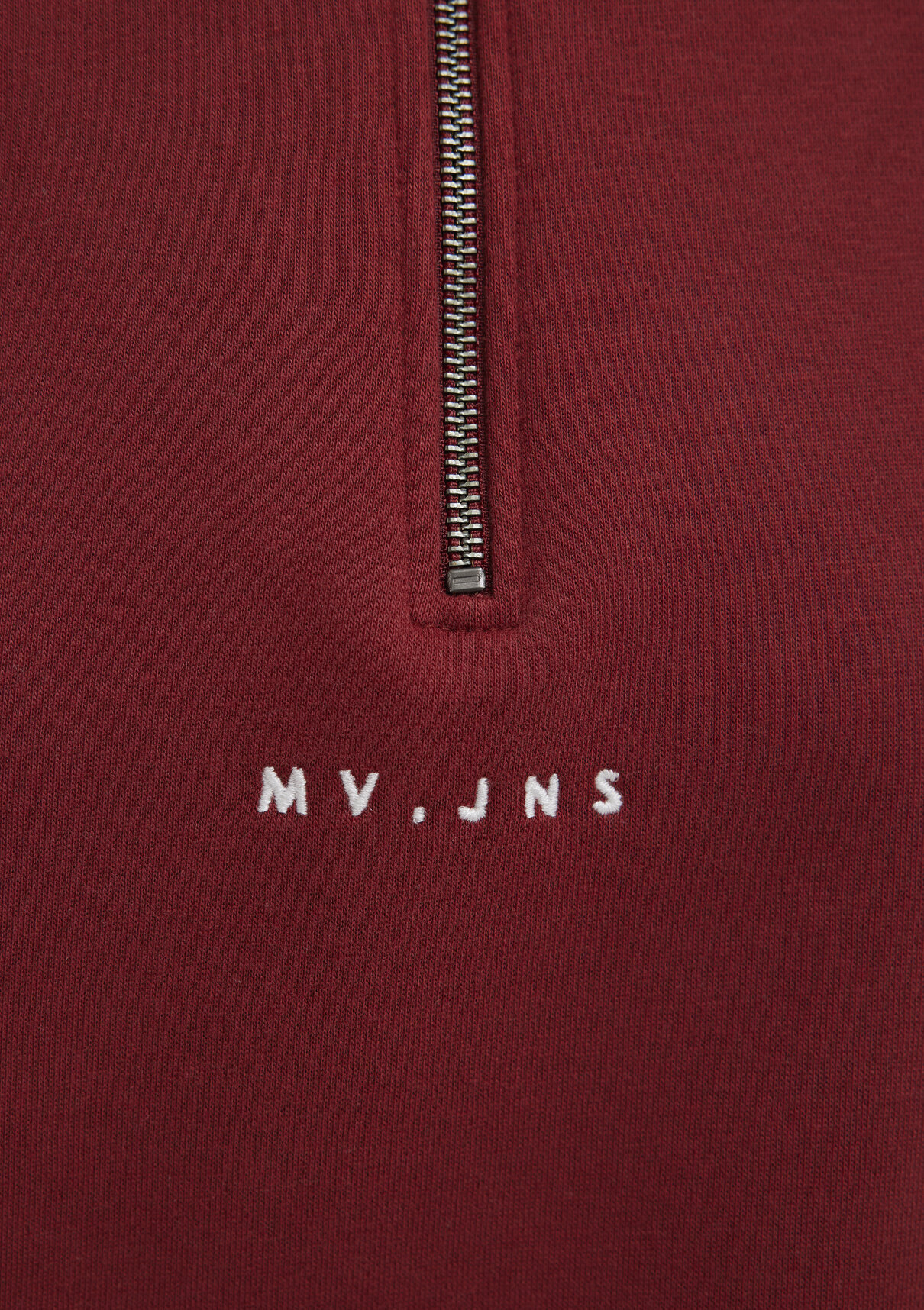 Mavi MVJNS Nakışlı Yarı Fermuarlı Bordo Sweatshirt görsel 8