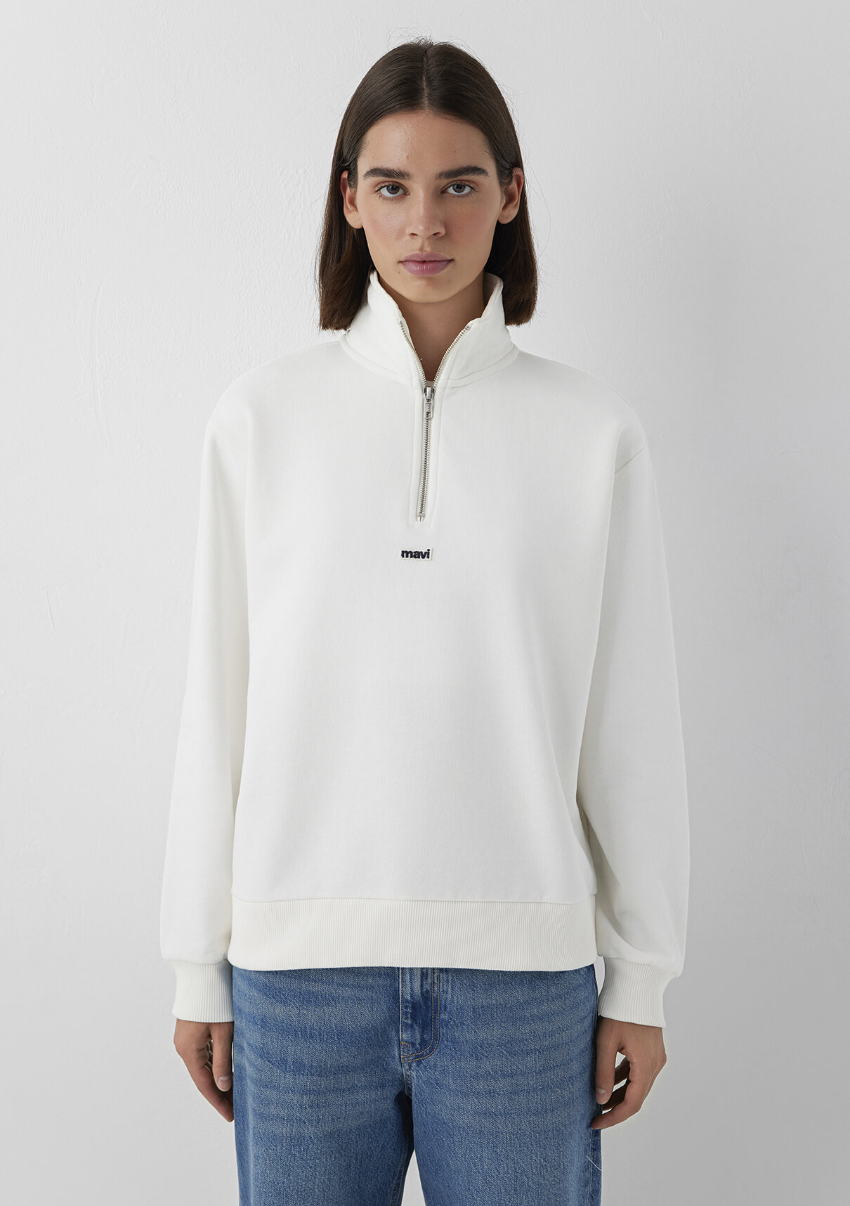 Mavi Ekru Sweatshirt görsel 4
