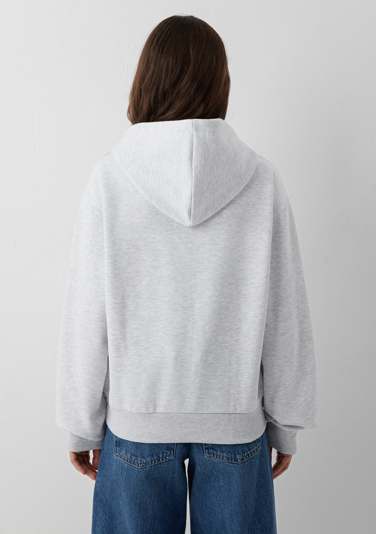 Mavi Logo Baskılı Gri Sweatshirt görsel 6
