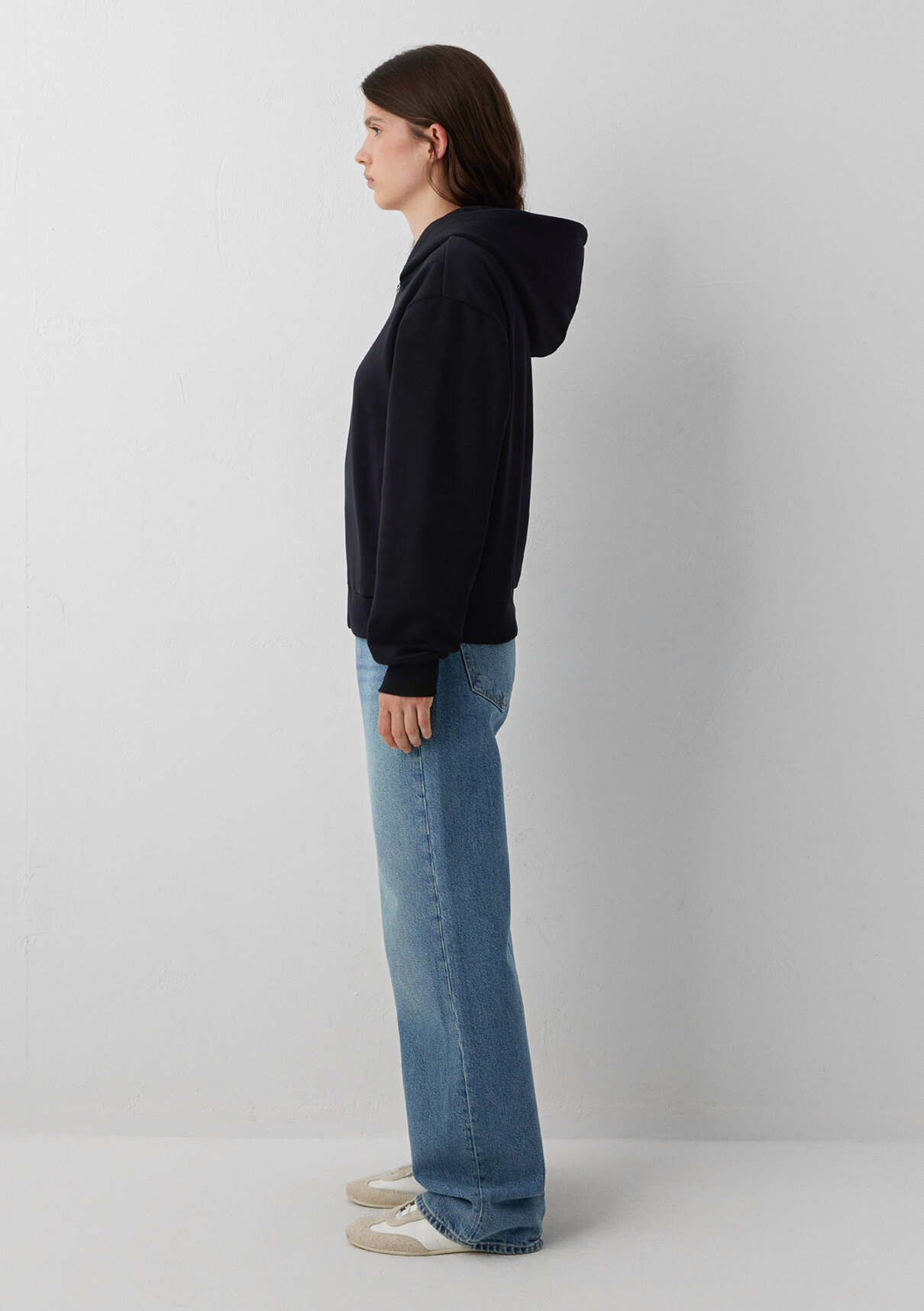 Mavi Logo Baskılı Siyah Sweatshirt görsel 4