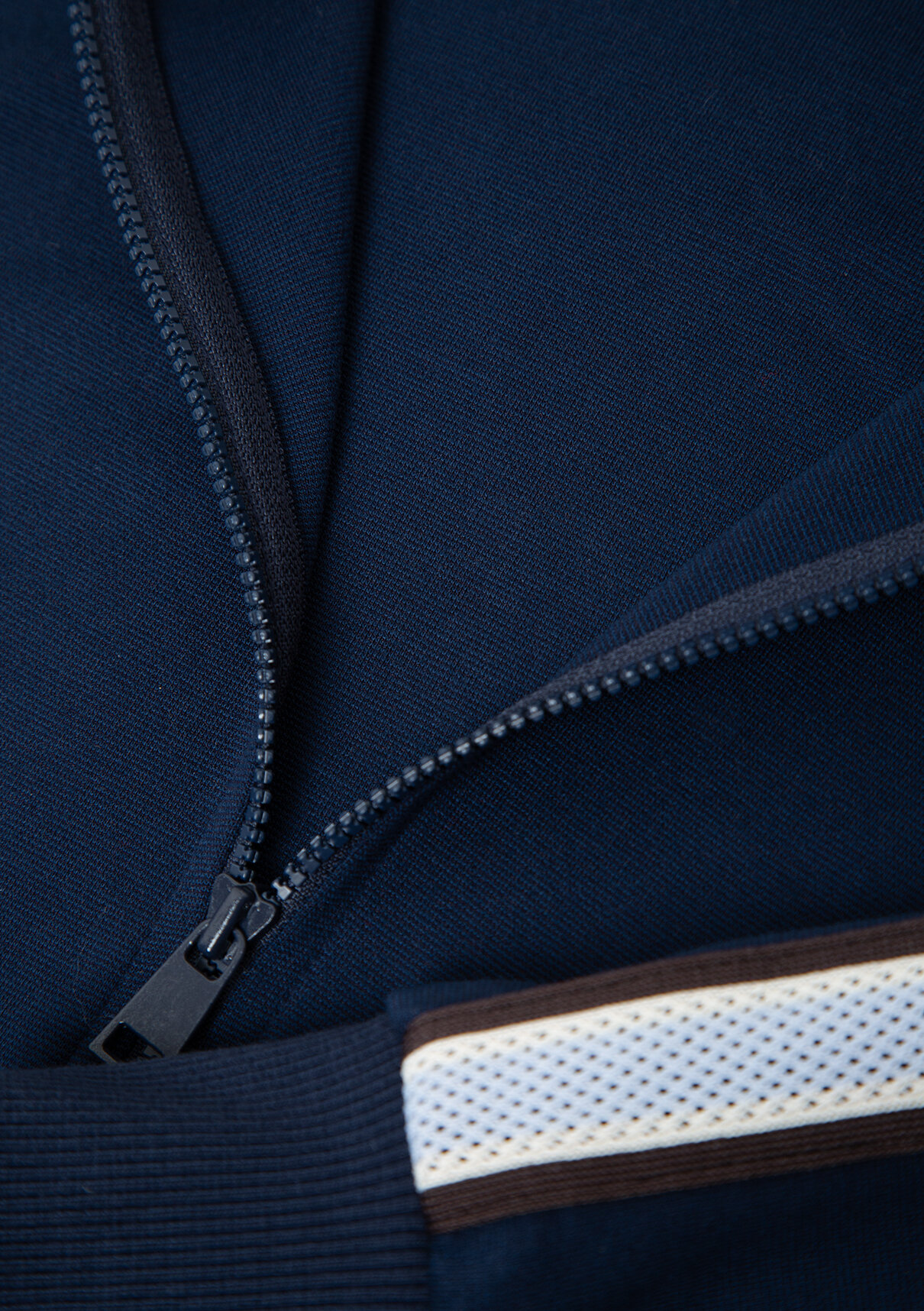 Mavi Şerit Detaylı Fermuarlı Lacivert Sweatshirt görsel 6