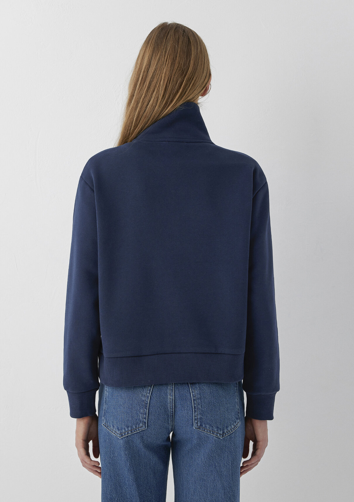 Mavi Mini Logo Yarı Fermuarlı Lacivert Sweatshirt görsel 5
