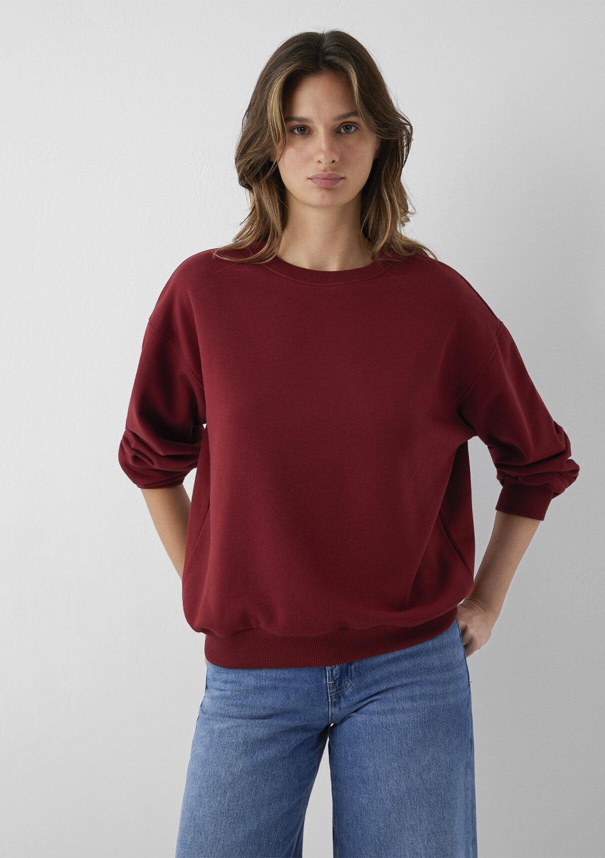Mavi Bordo Basic Sweatshirt