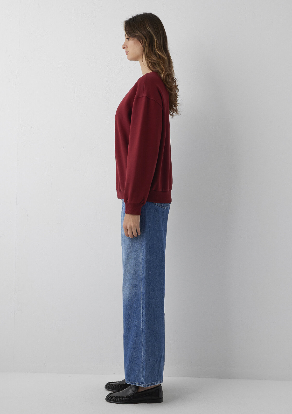 Mavi Bordo Basic Sweatshirt görsel 4