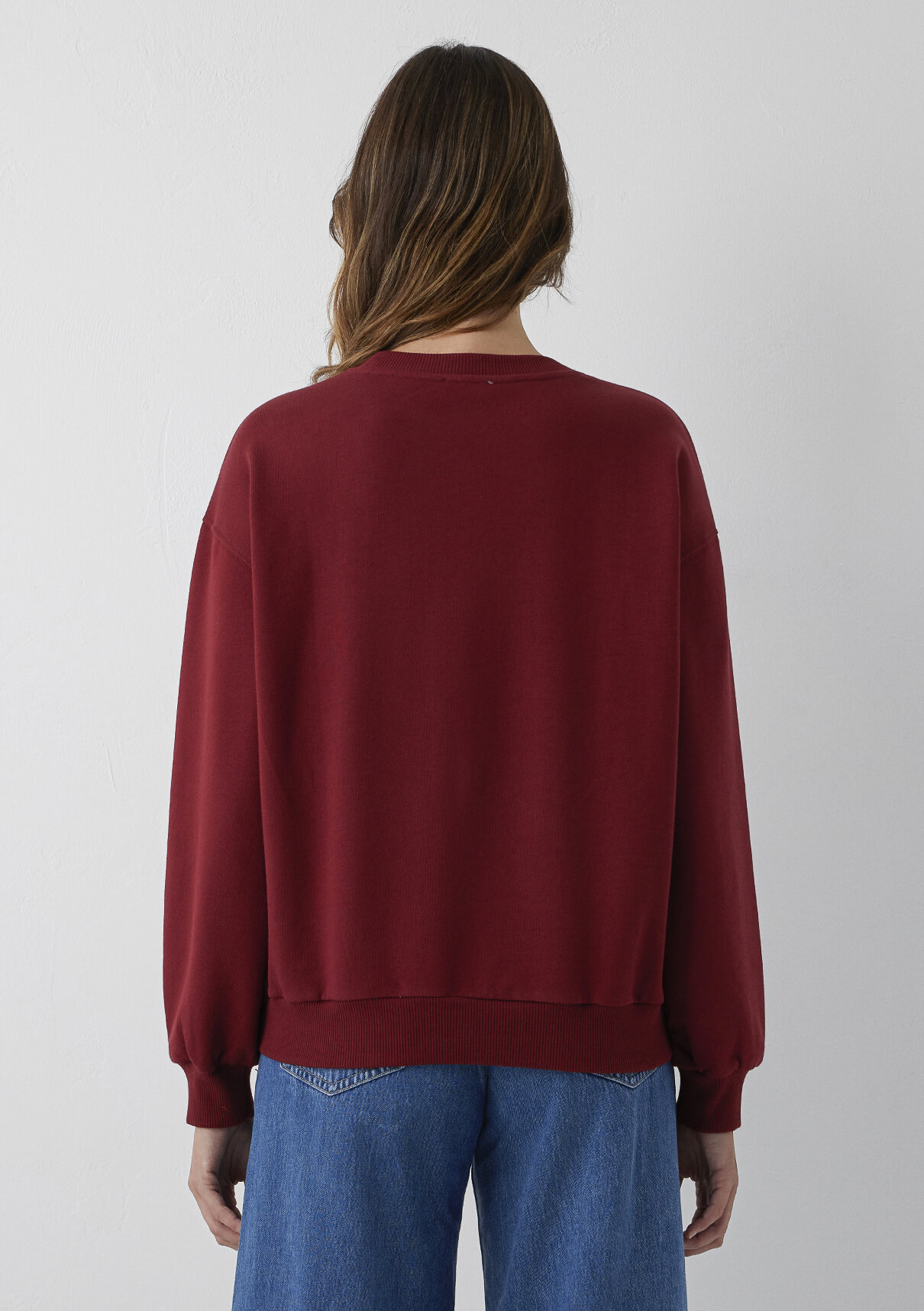 Mavi Bordo Basic Sweatshirt görsel 5