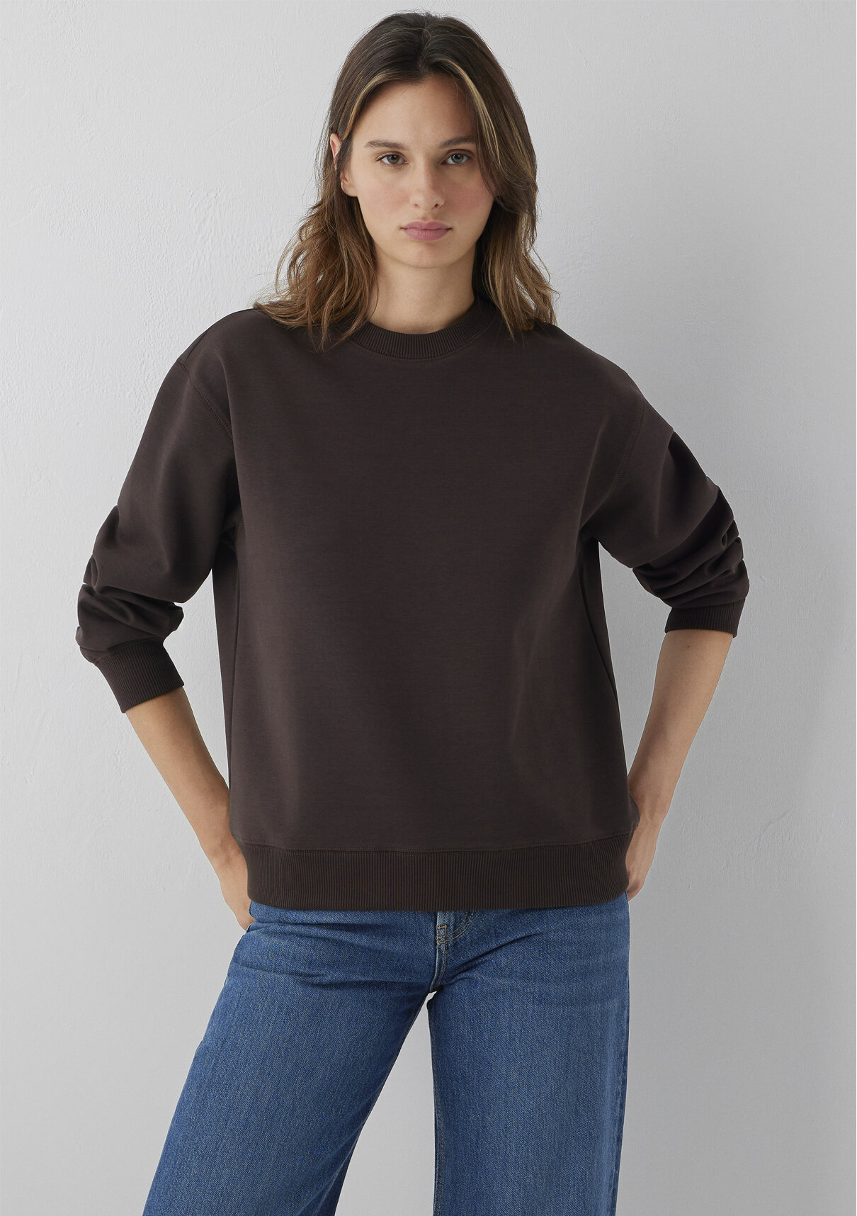 Mavi Kahverengi Basic Sweatshirt