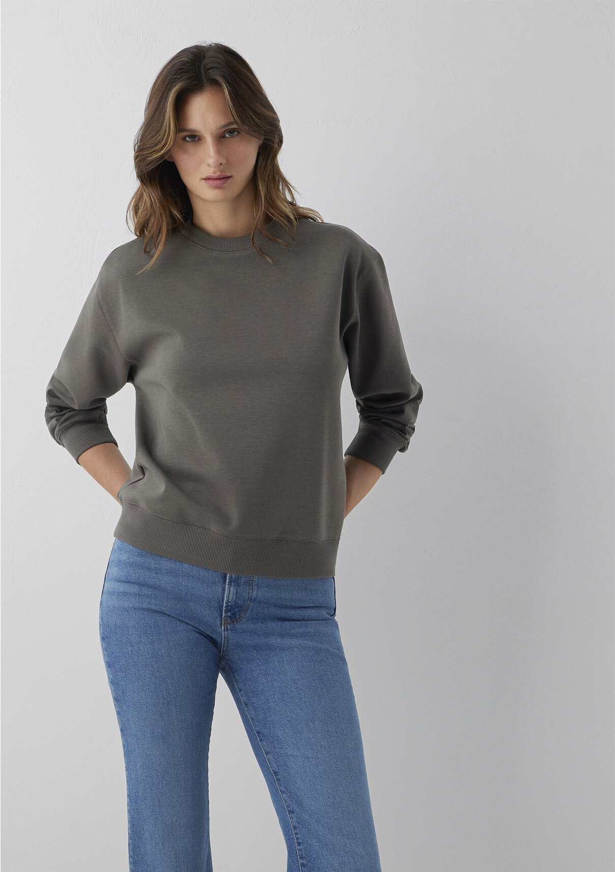 Mavi Haki Basic Sweatshirt