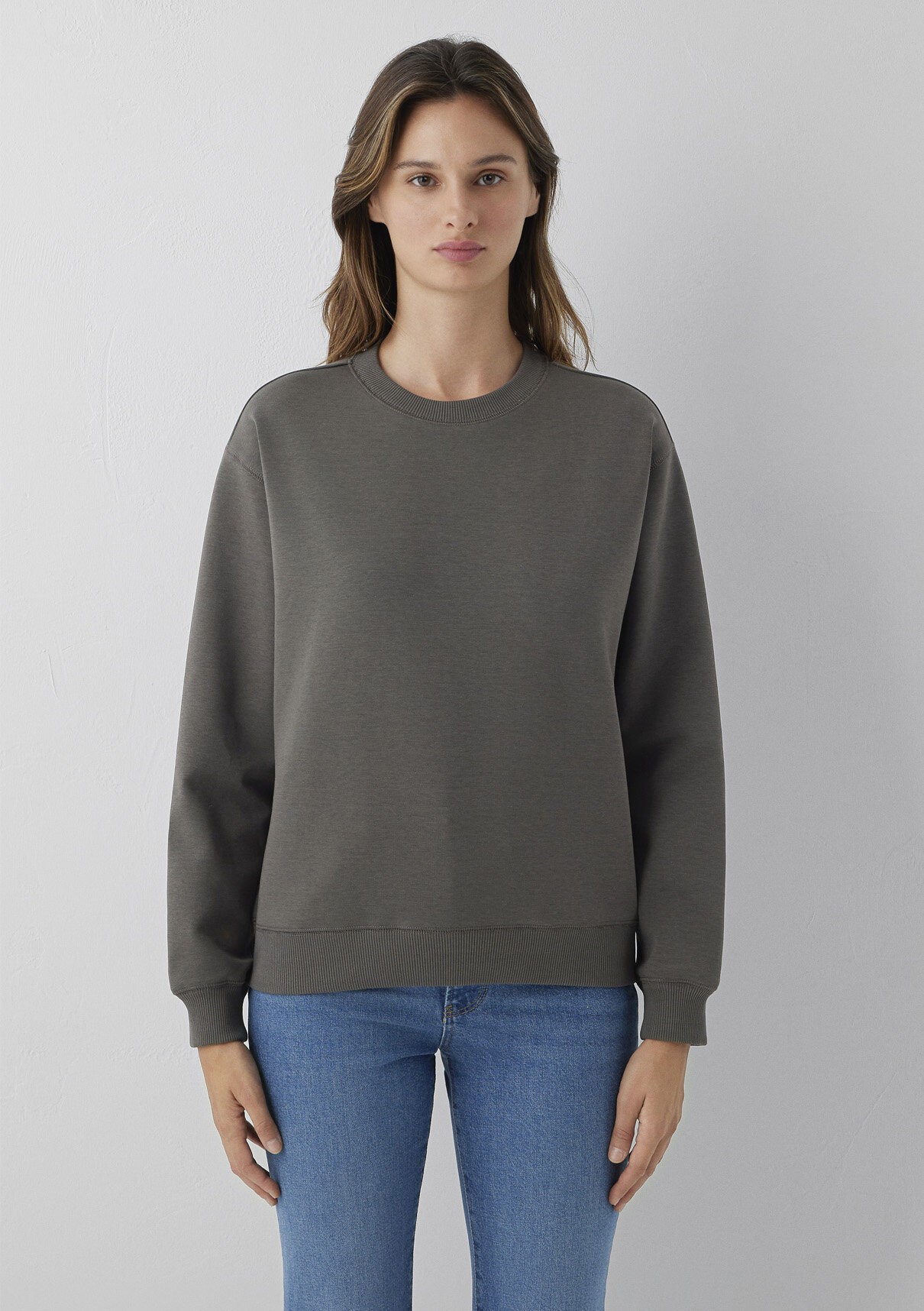 Mavi Haki Basic Sweatshirt görsel 3