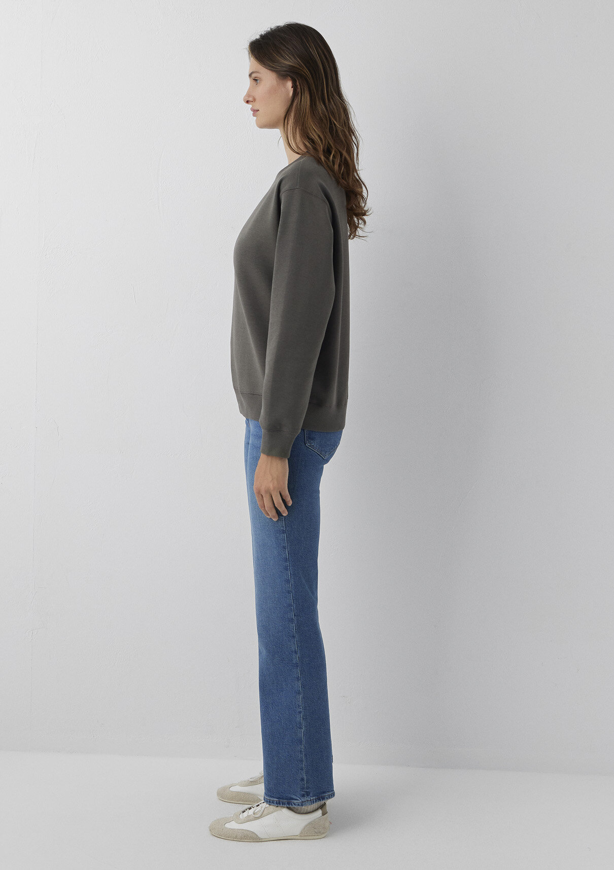 Mavi Haki Basic Sweatshirt görsel 4