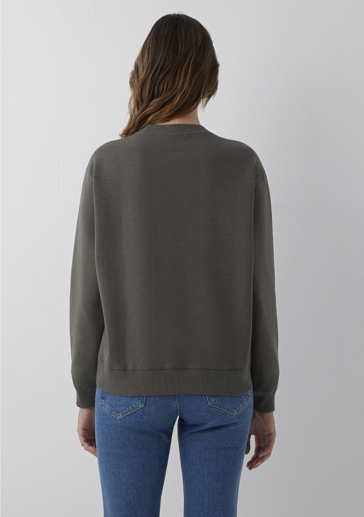Mavi Haki Basic Sweatshirt görsel 5