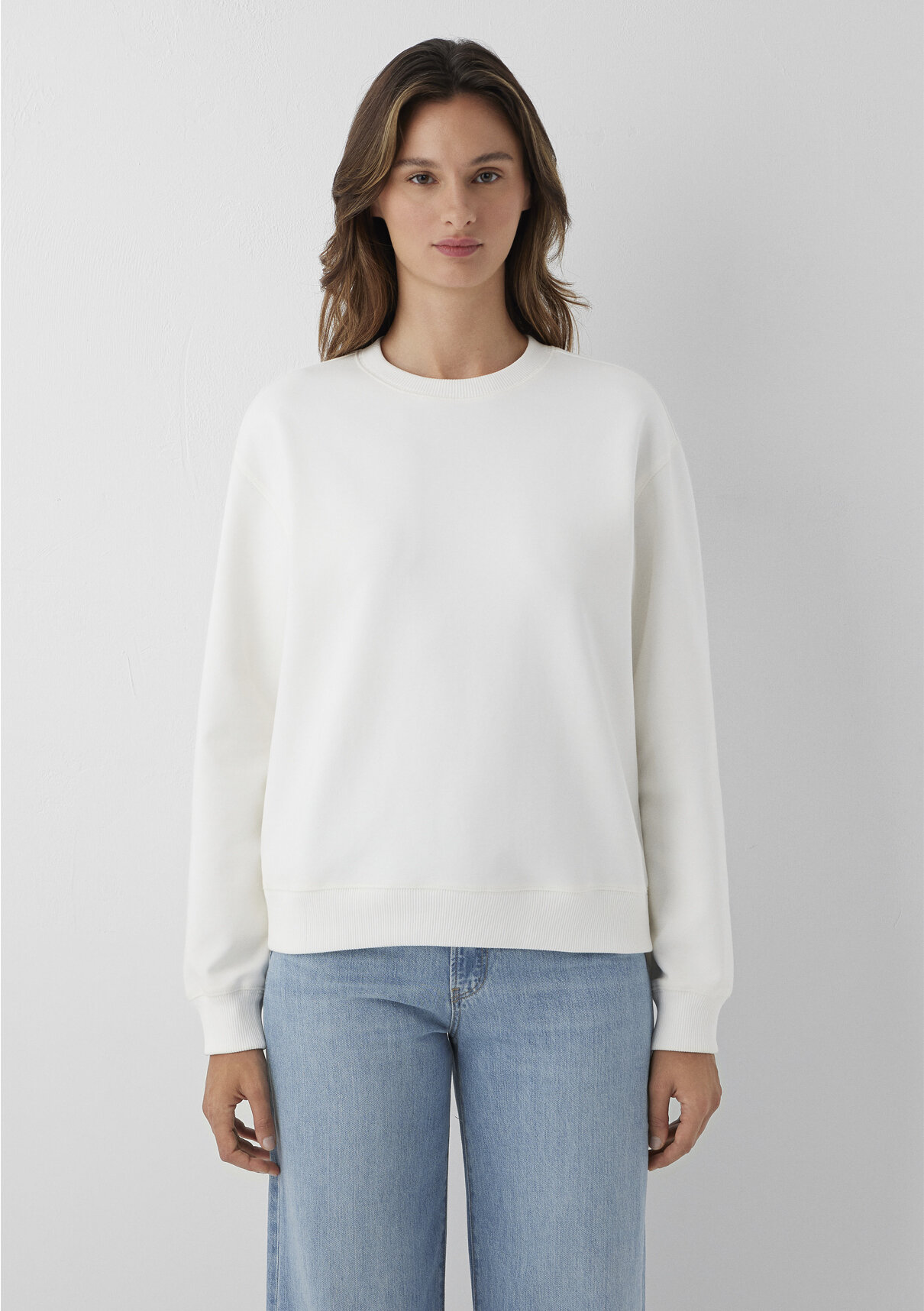 Mavi Beyaz Basic Sweatshirt görsel 3