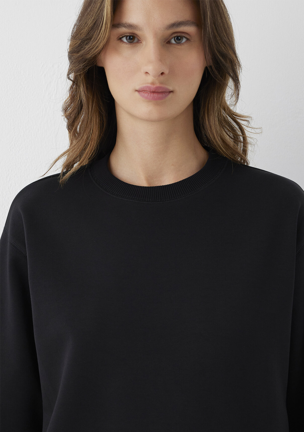 Mavi Siyah Basic Sweatshirt görsel 6