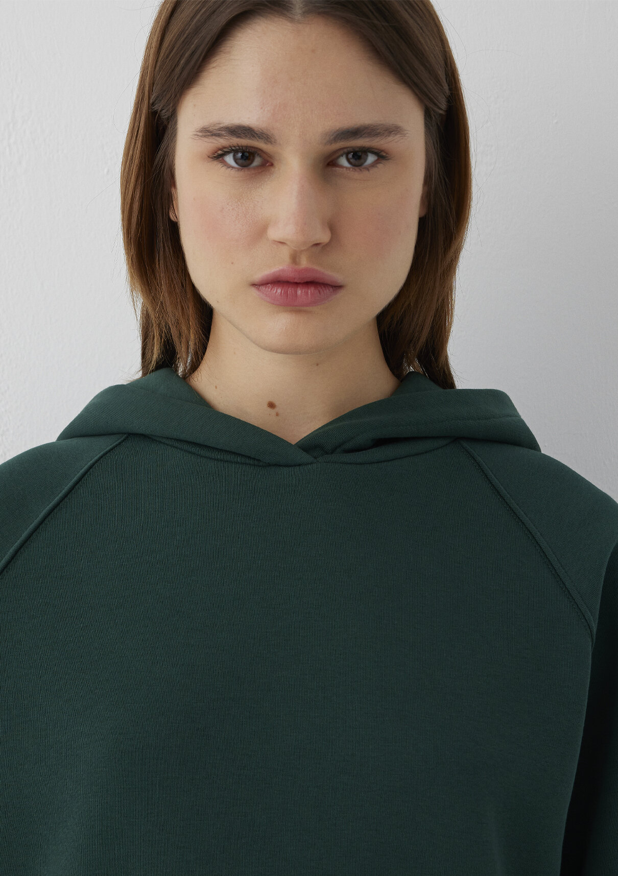 Mavi Kapüşonlu Yeşil Basic Sweatshirt görsel 6