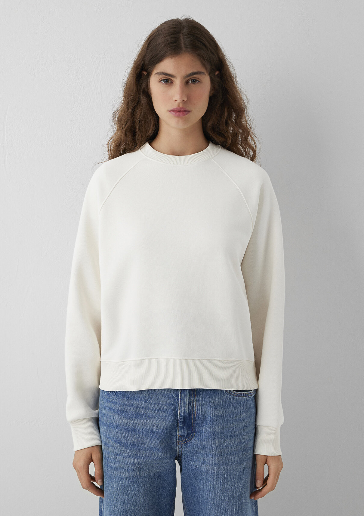 Mavi Ekru Basic Sweatshirt görsel 3