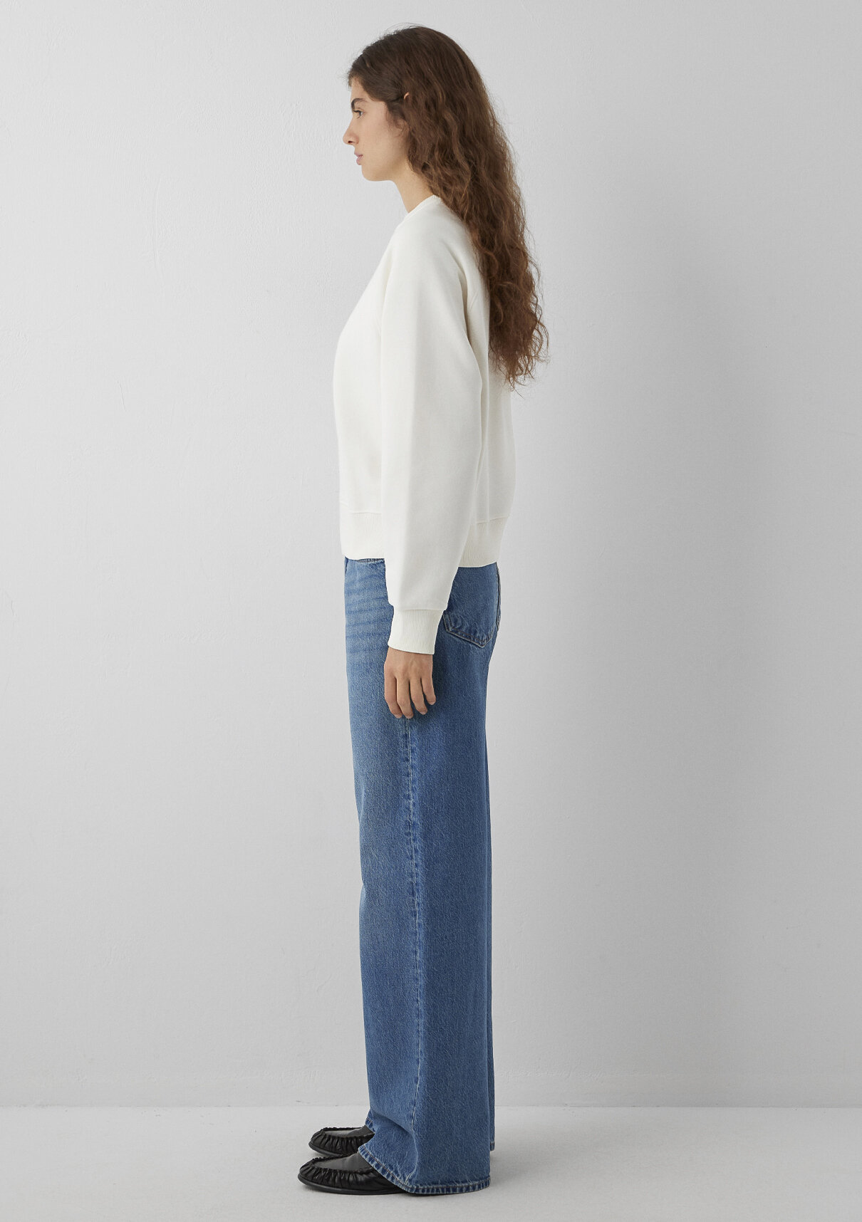 Mavi Ekru Basic Sweatshirt görsel 4