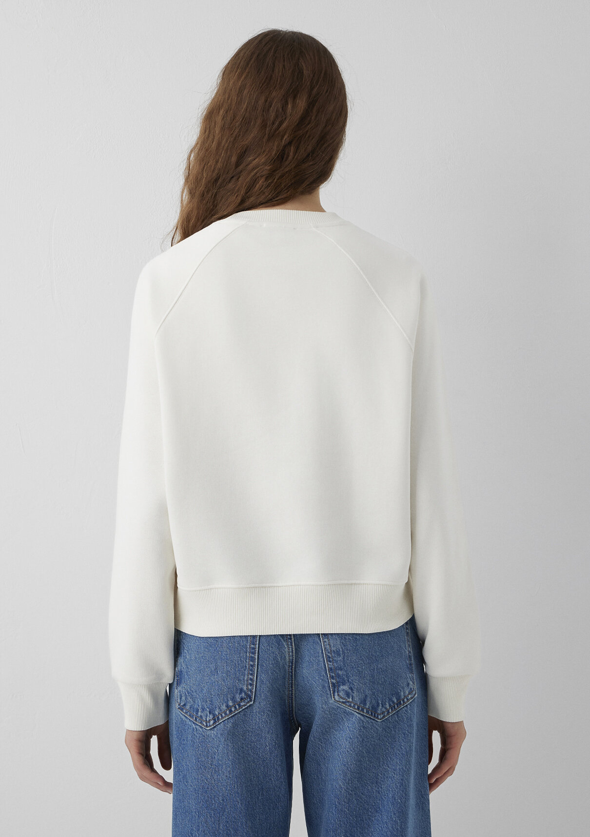 Mavi Ekru Basic Sweatshirt görsel 5